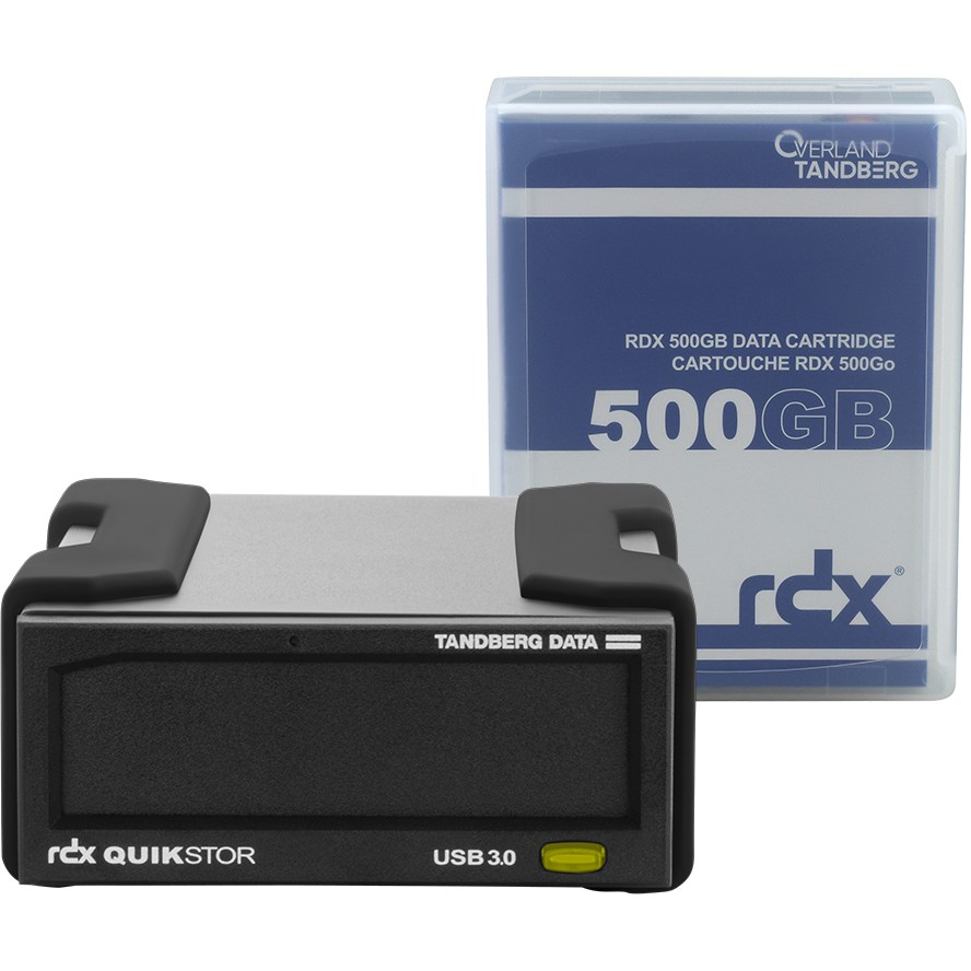 TANDBERG RDX External Drive Kit 500GB Cartridge (USB3+)