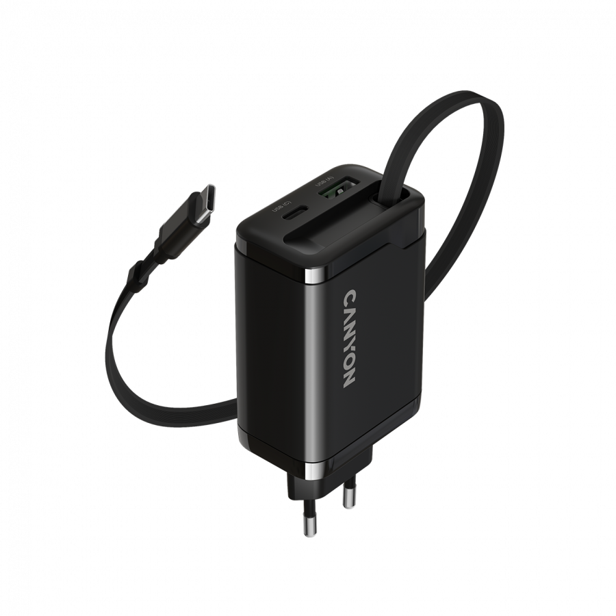 Punjač CANYON CNS-CURC65ACB (65W, USB-C, PD, QC, EU, crna)-0