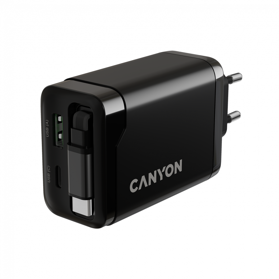 Punjač CANYON CNS-CURC65ACB (65W, USB-C, PD, QC, EU, crna)-6