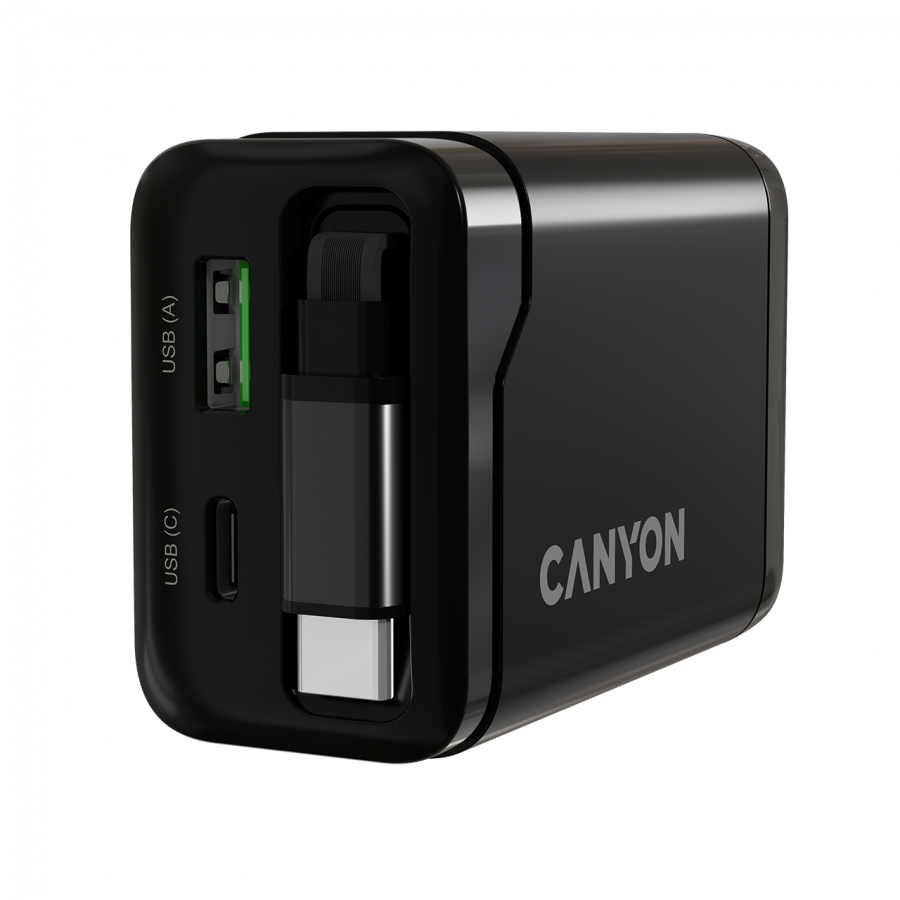 Punjač CANYON CNS-CURC65ACB (65W, USB-C, PD, QC, EU, crna)-7