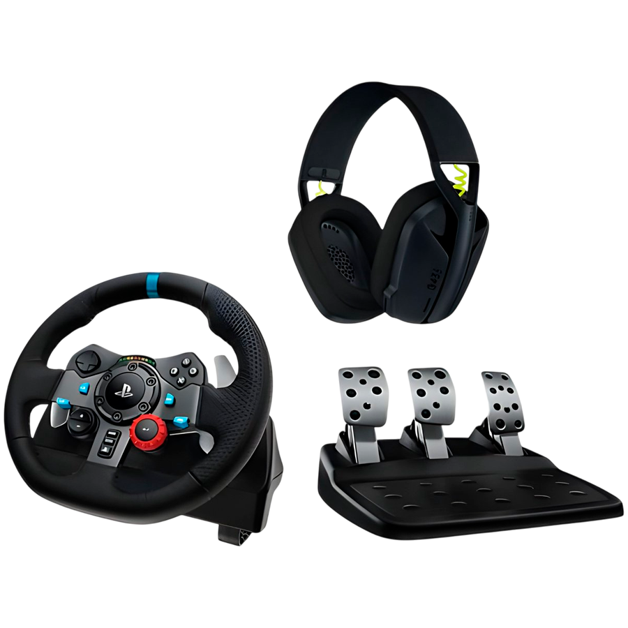 Gaming volan LOGITECH G29 Driving Force + G435 LIGHTSPEED slušalice (PS5/PS4/PC, bežične)-1