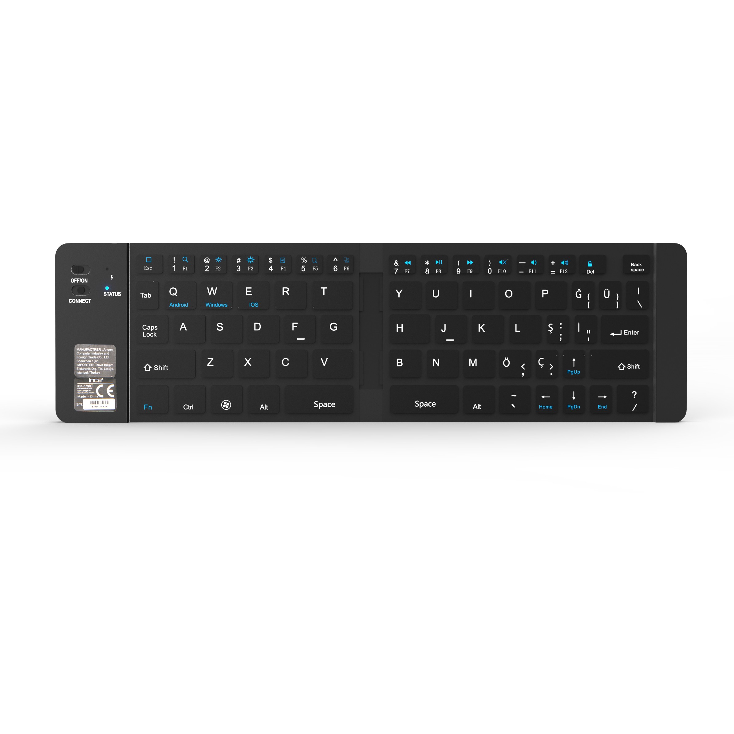 Tipkovnica INCA IBK-579BT (mini-veličina, bežična, Bluetooth 3.0) – internacionalna non HR tipkovnica-1