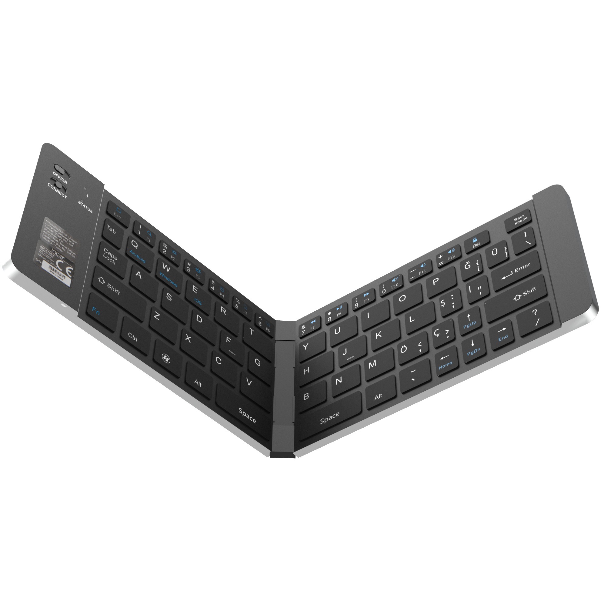 Tipkovnica INCA IBK-579BT (mini-veličina, bežična, Bluetooth 3.0) – internacionalna non HR tipkovnica-2