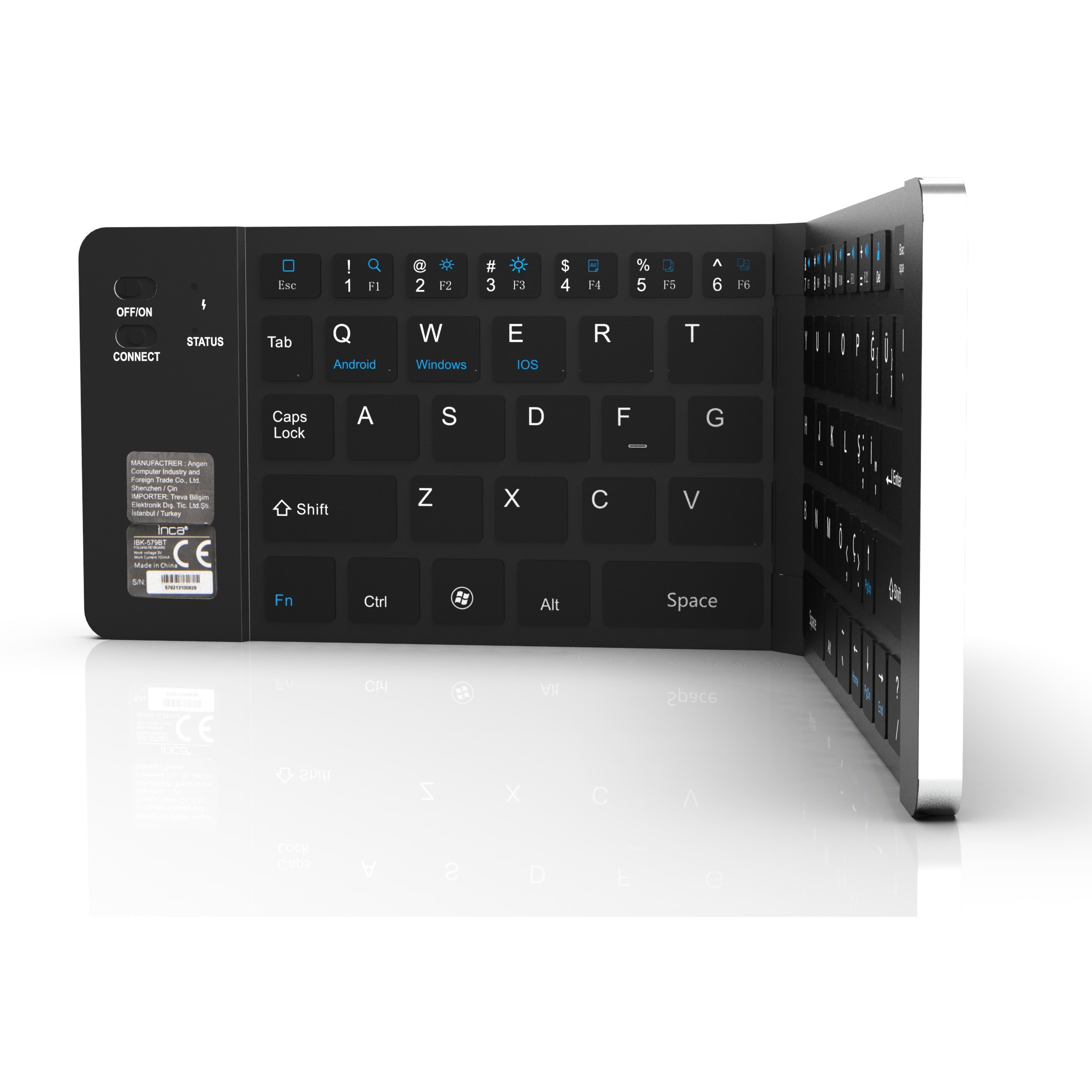 Tipkovnica INCA IBK-579BT (mini-veličina, bežična, Bluetooth 3.0) – internacionalna non HR tipkovnica-3