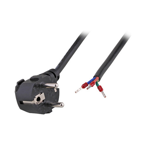 Strujni kabel EFB Elektronik Schuko na otvoreni kraj (1.8m, crna boja)-0