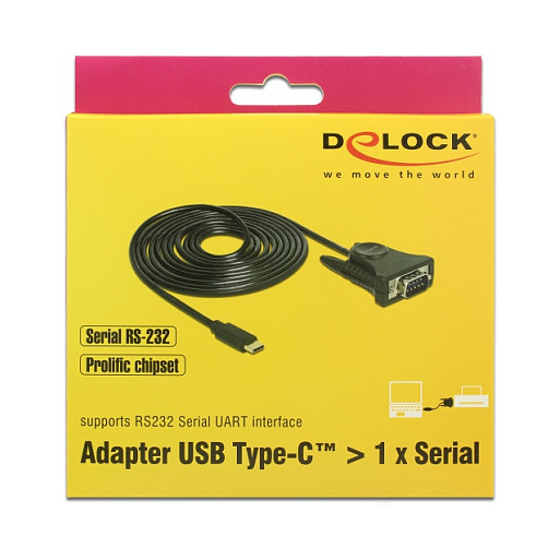 Adapter DELOCK 62964 (USB-C na DB9 RS-232, 1.8m)-2