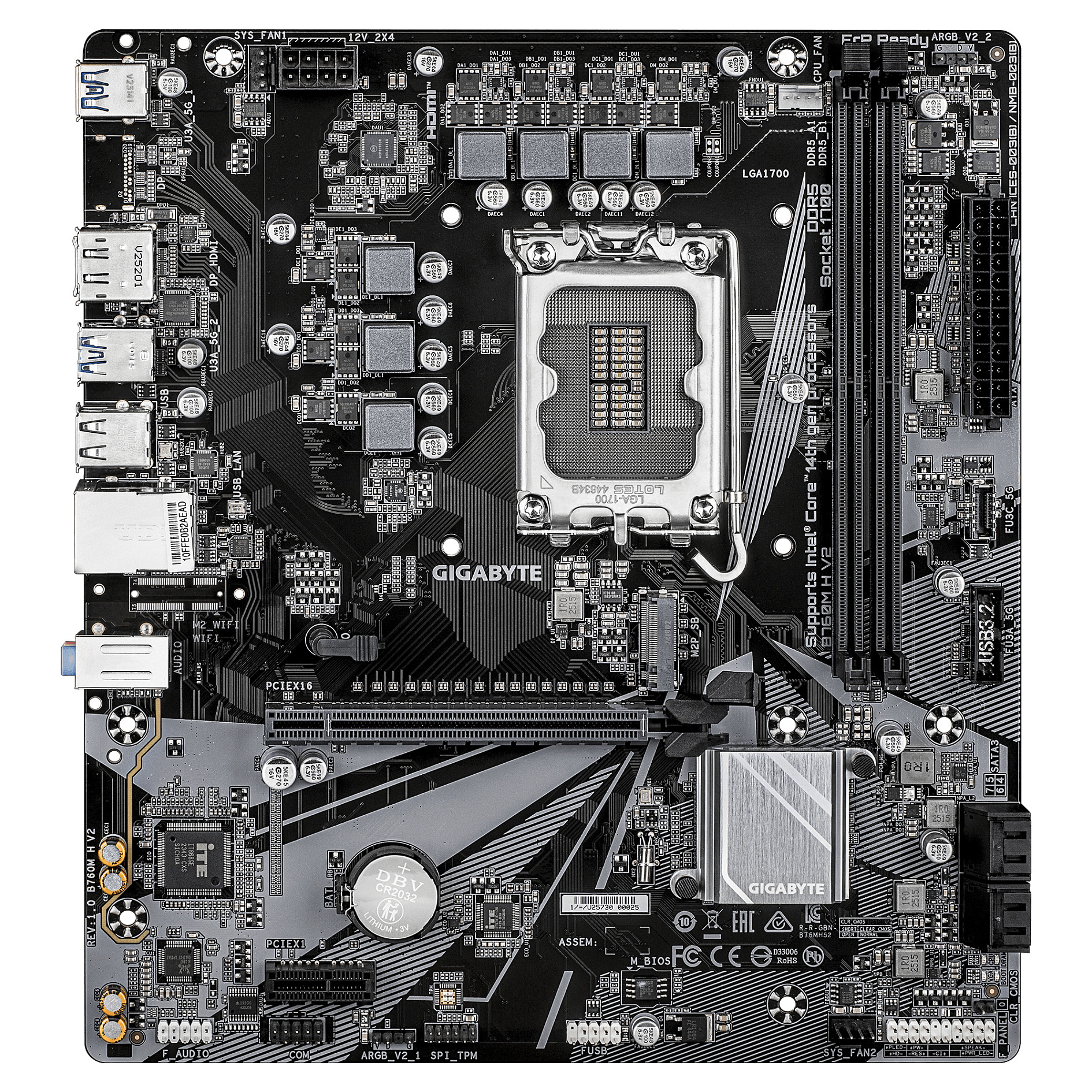 Matična ploča GIGABYTE B760M H V2 (s.1700, DDR5, mATX)-5