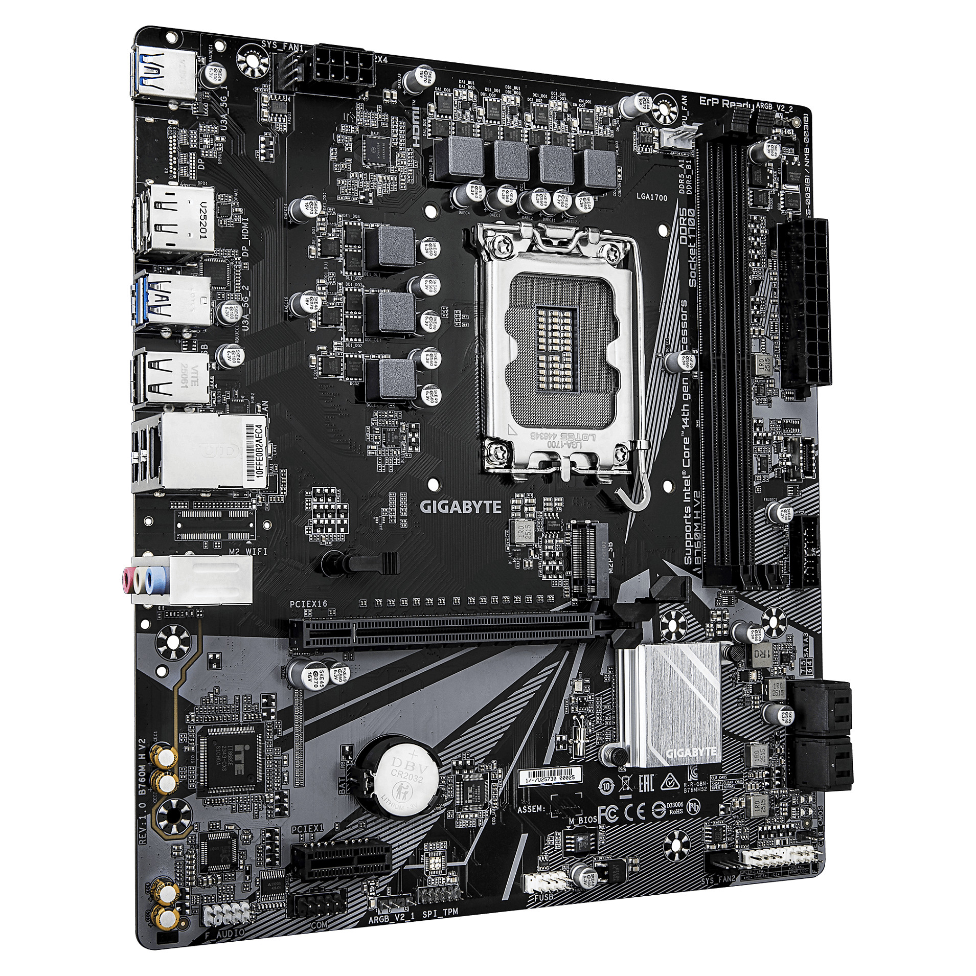 Matična ploča GIGABYTE B760M H V2 (s.1700, DDR5, mATX)-6