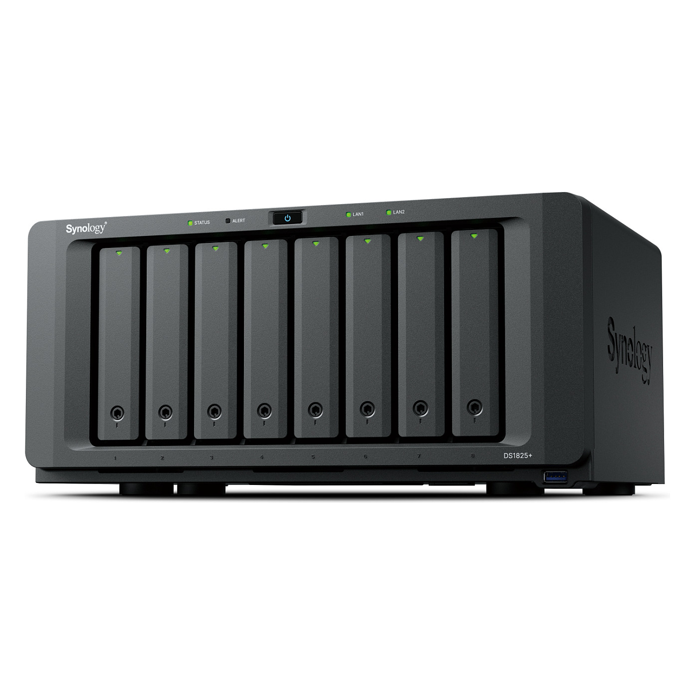 NAS SYNOLOGY DiskStation DS1825+ (ryzen embedded v1500b, 8 gb ddr4, 0 tb, black)