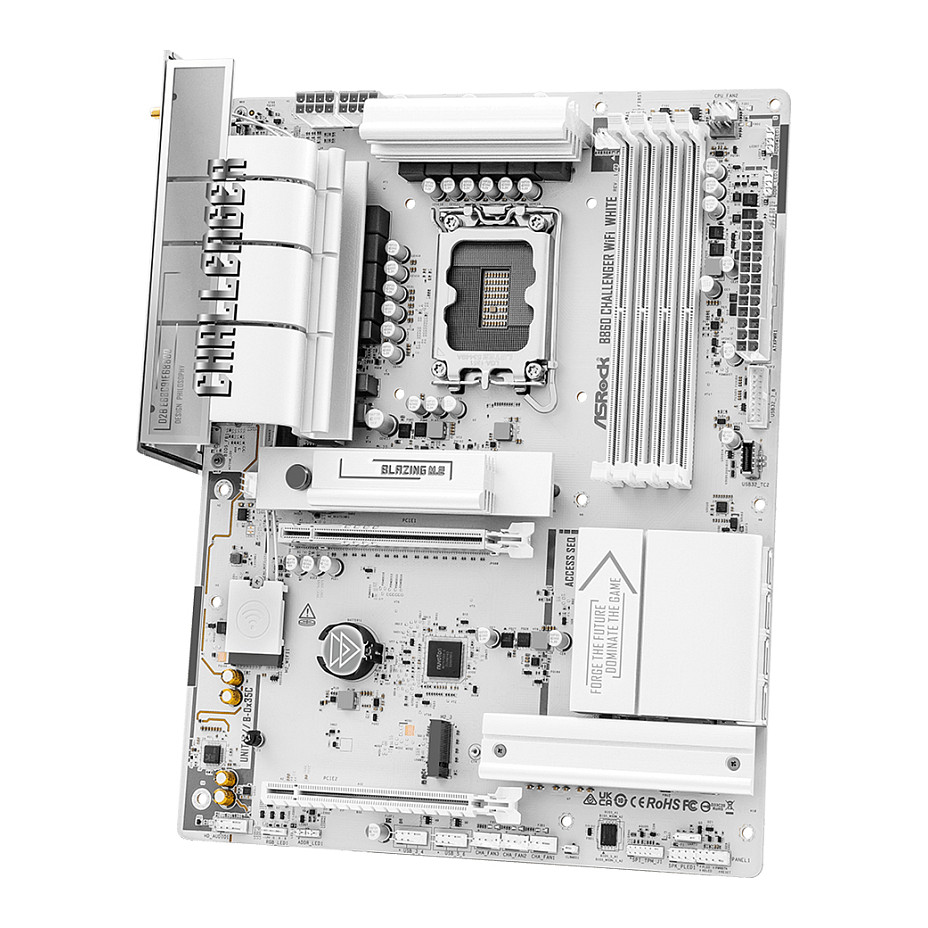 Matična ploča ASROCK B860 Challenger WiFi (LGA1851, DDR5, ATX, White)-12