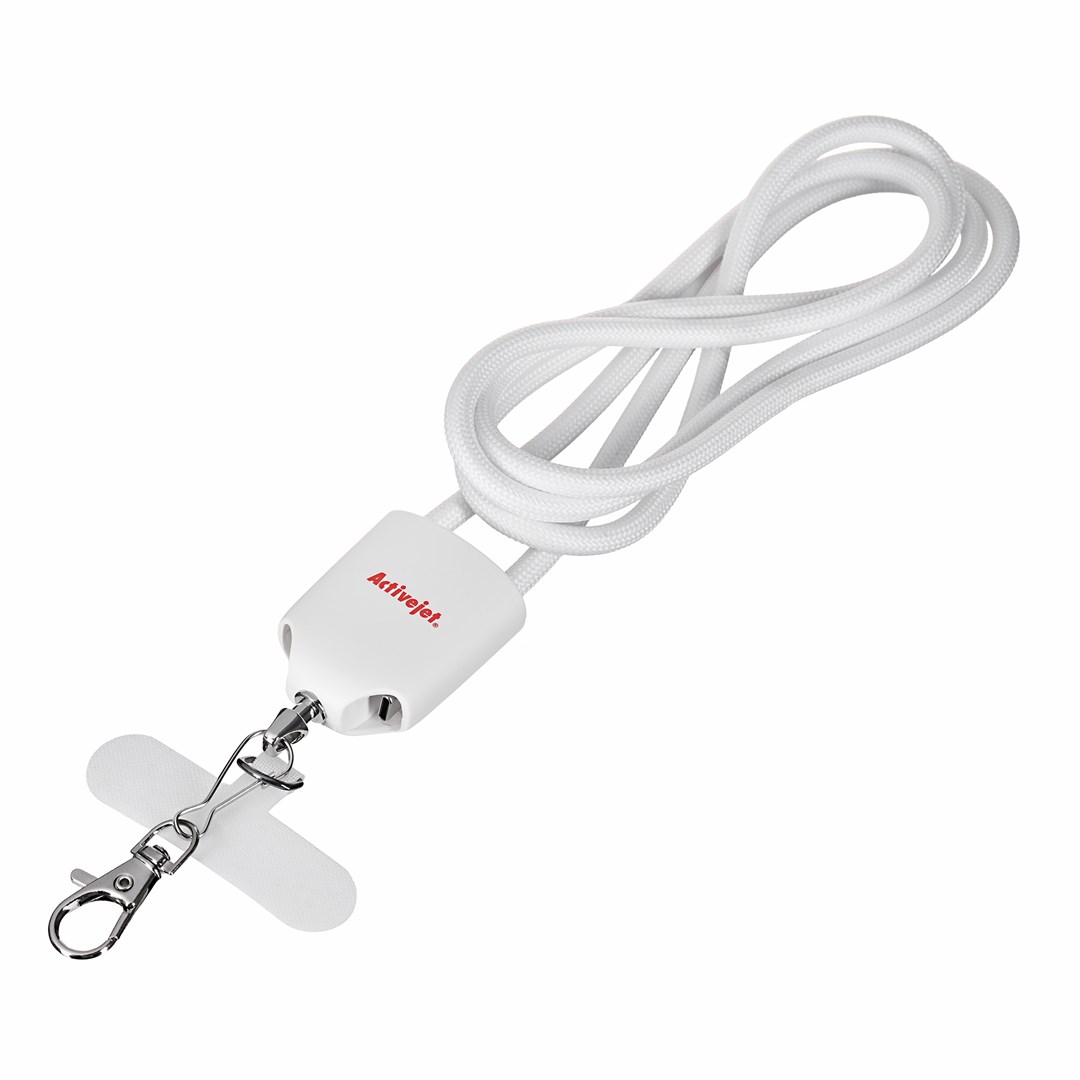 Kabel Activejet smycz z przewodem do ładowania 3w1, USB-C, Adapter Lightning, USB-A-1