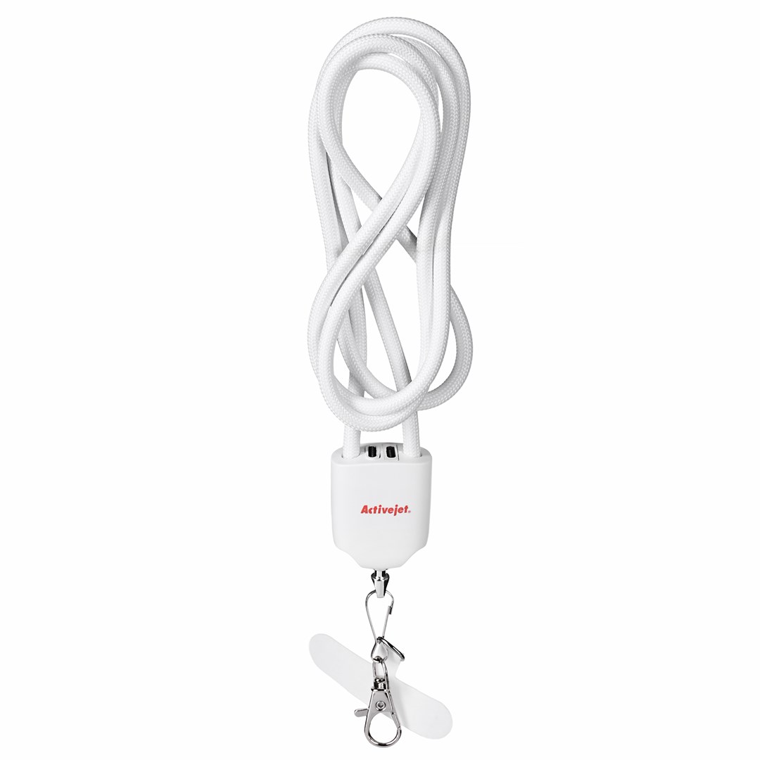 Kabel Activejet smycz z przewodem do ładowania 3w1, USB-C, Adapter Lightning, USB-A