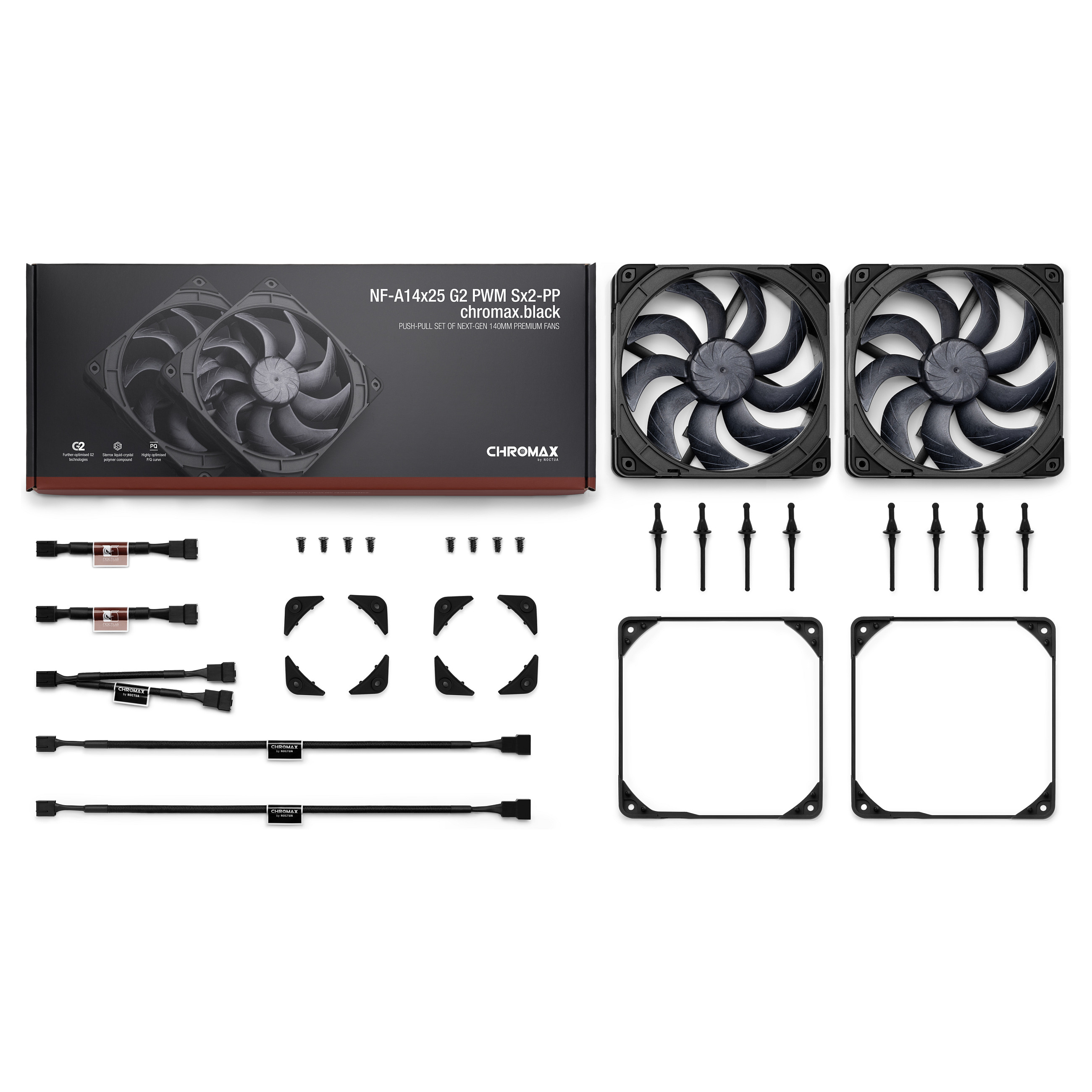 Ventilator NOCTUA NF-A14X25 G2 PWM Sx2 PP chromax black-7