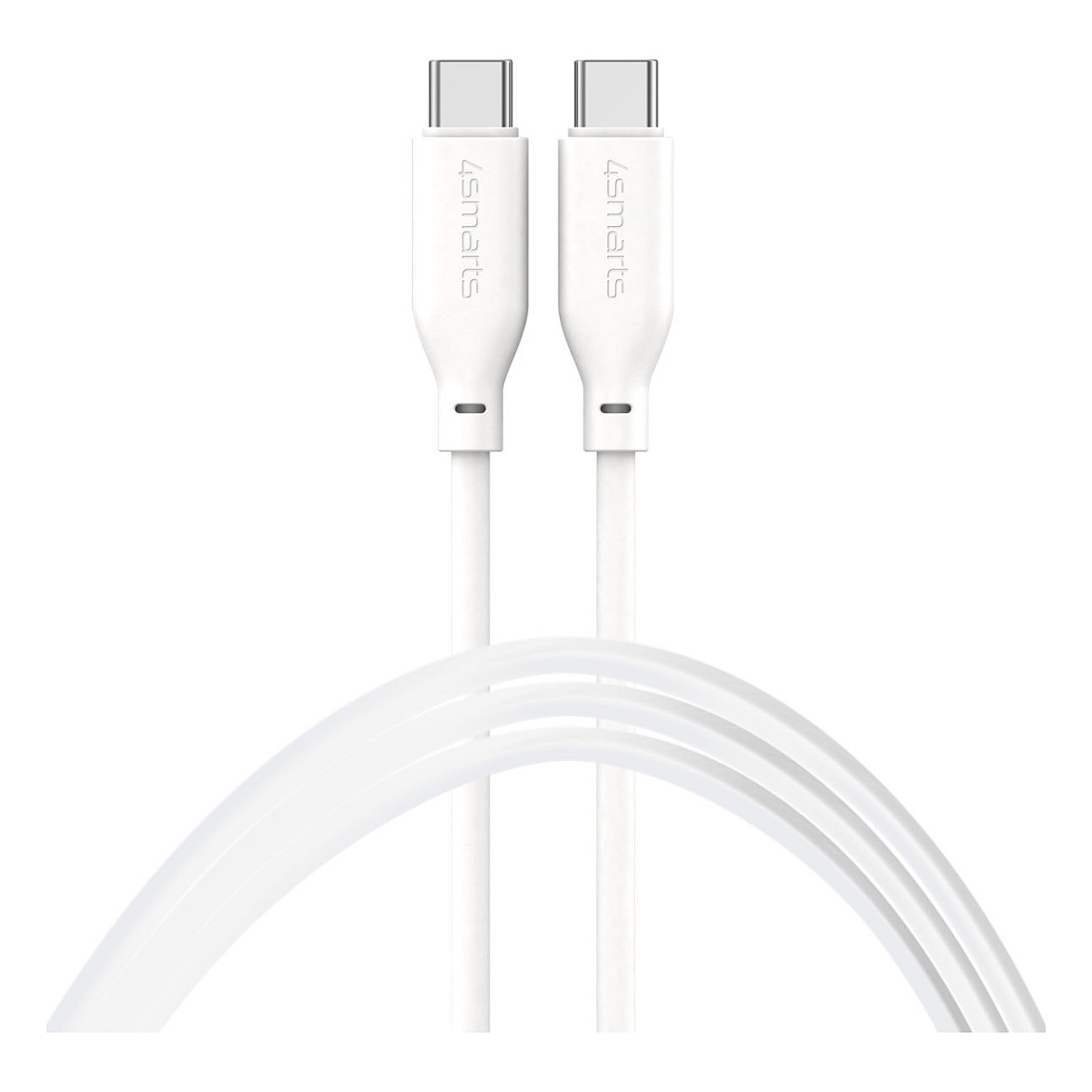 Kabel 4SMARTS USB-C / USB-C Silikon-Kabel High Flex 60W 1.5m Wei-0