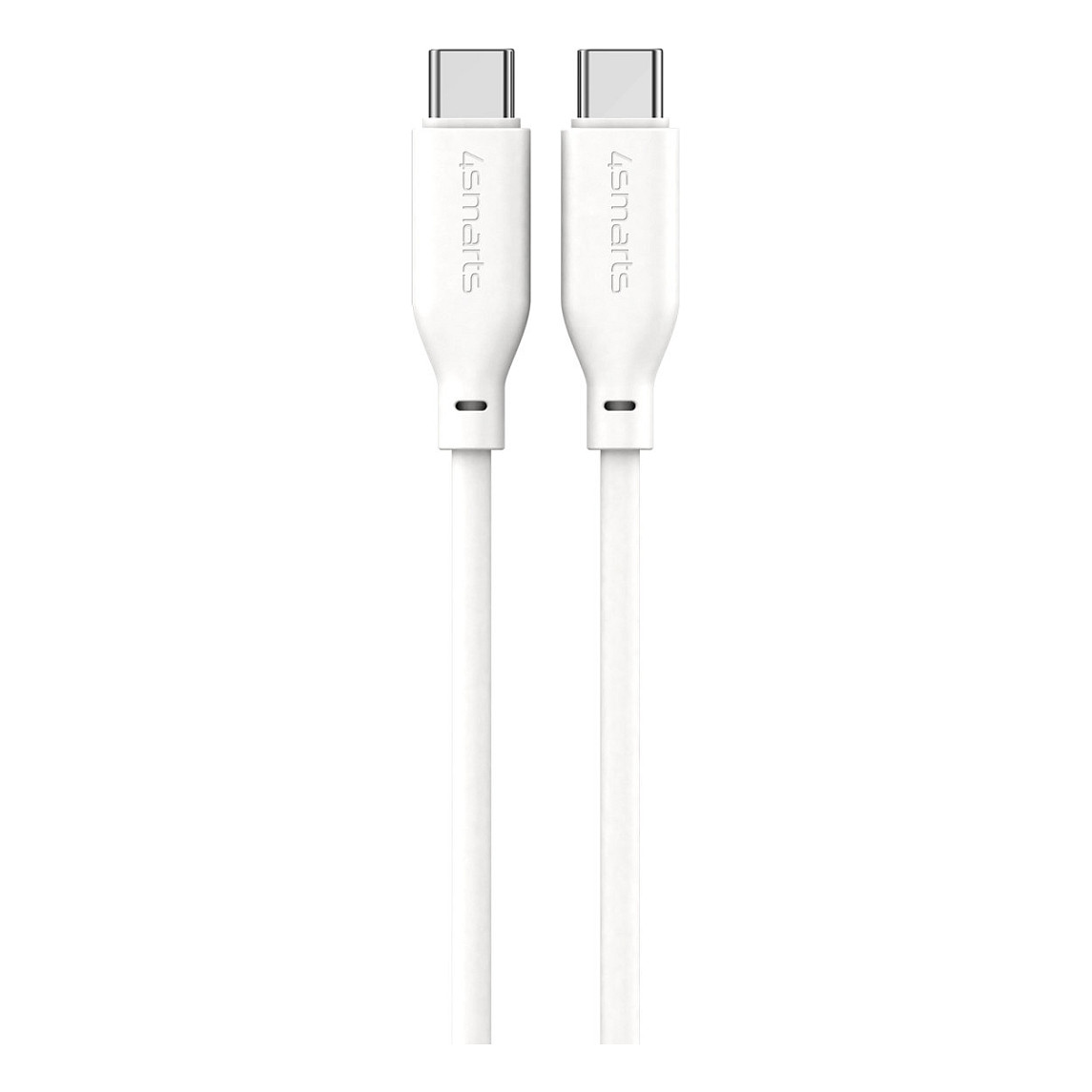 Kabel 4SMARTS USB-C / USB-C Silikon-Kabel High Flex 60W 1.5m Wei-1