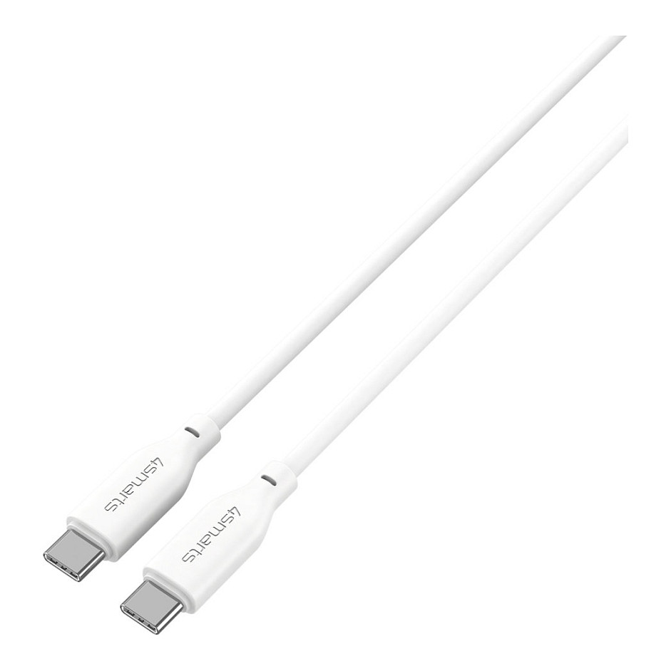 Kabel 4SMARTS USB-C / USB-C Silikon-Kabel High Flex 60W 1.5m Wei-2