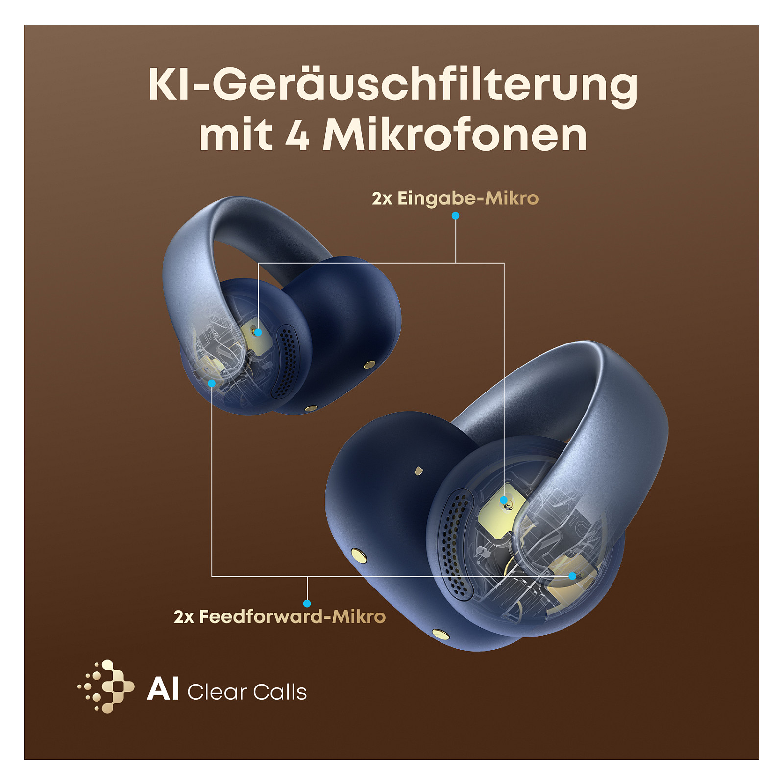 Bežične slušalice ANKER Soundcore Aeroclip (Bluetooth, open-ear, plave)-2