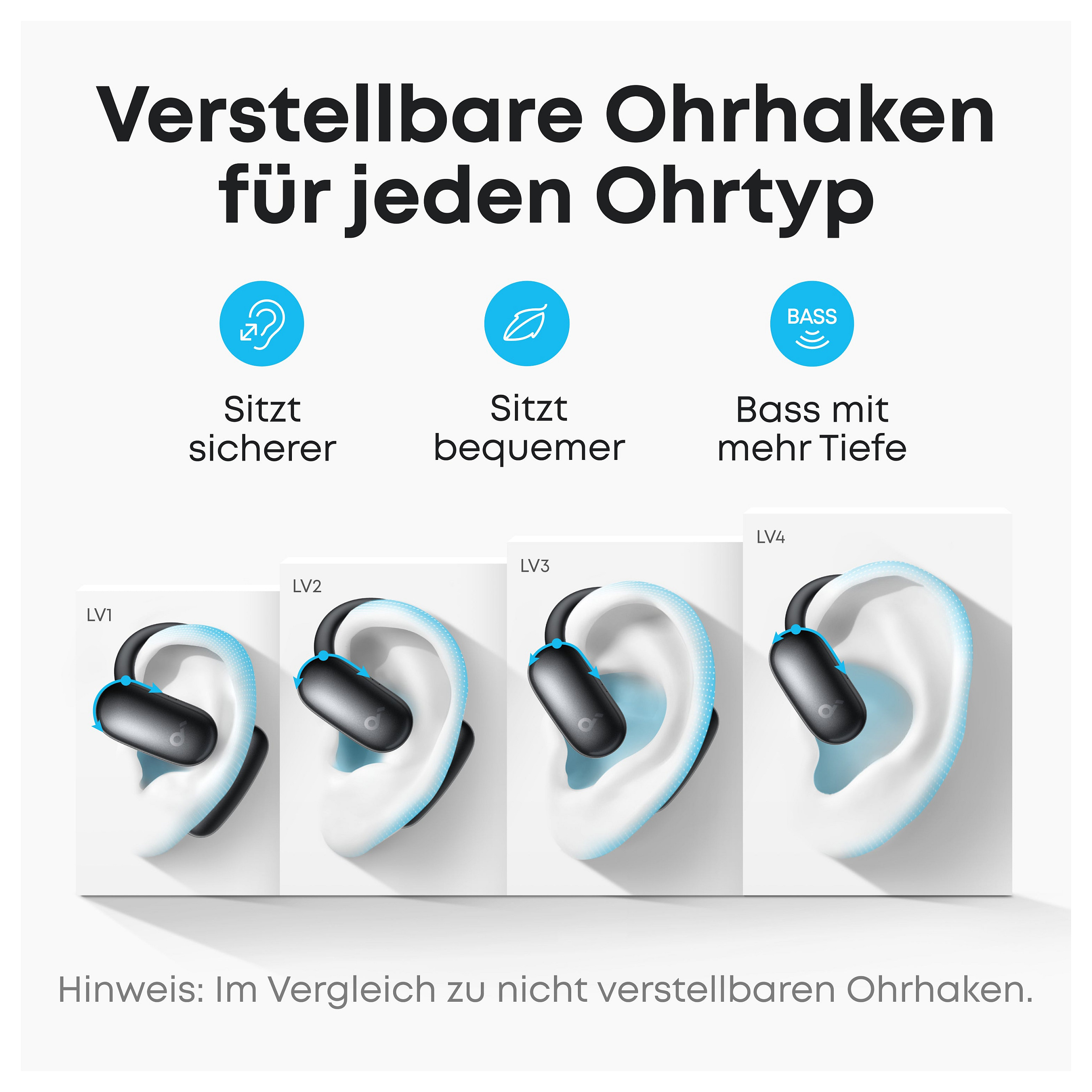 Slušalice ANKER Soundcore AeroFit 2 Open-Ear crne (AI, bežične)-2