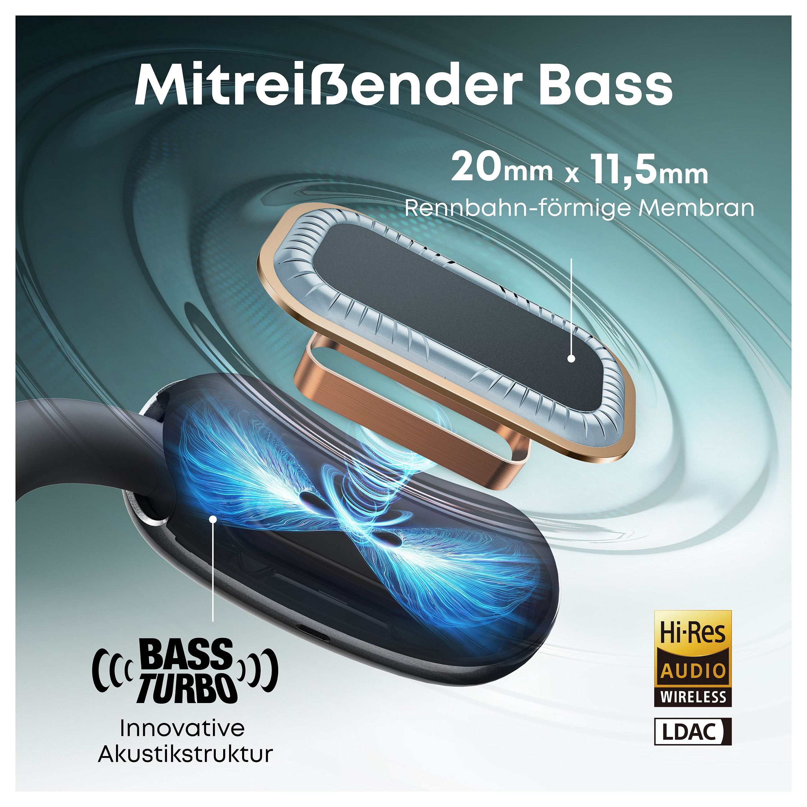 Slušalice ANKER Soundcore AeroFit 2 Open-Ear crne (AI, bežične)-5
