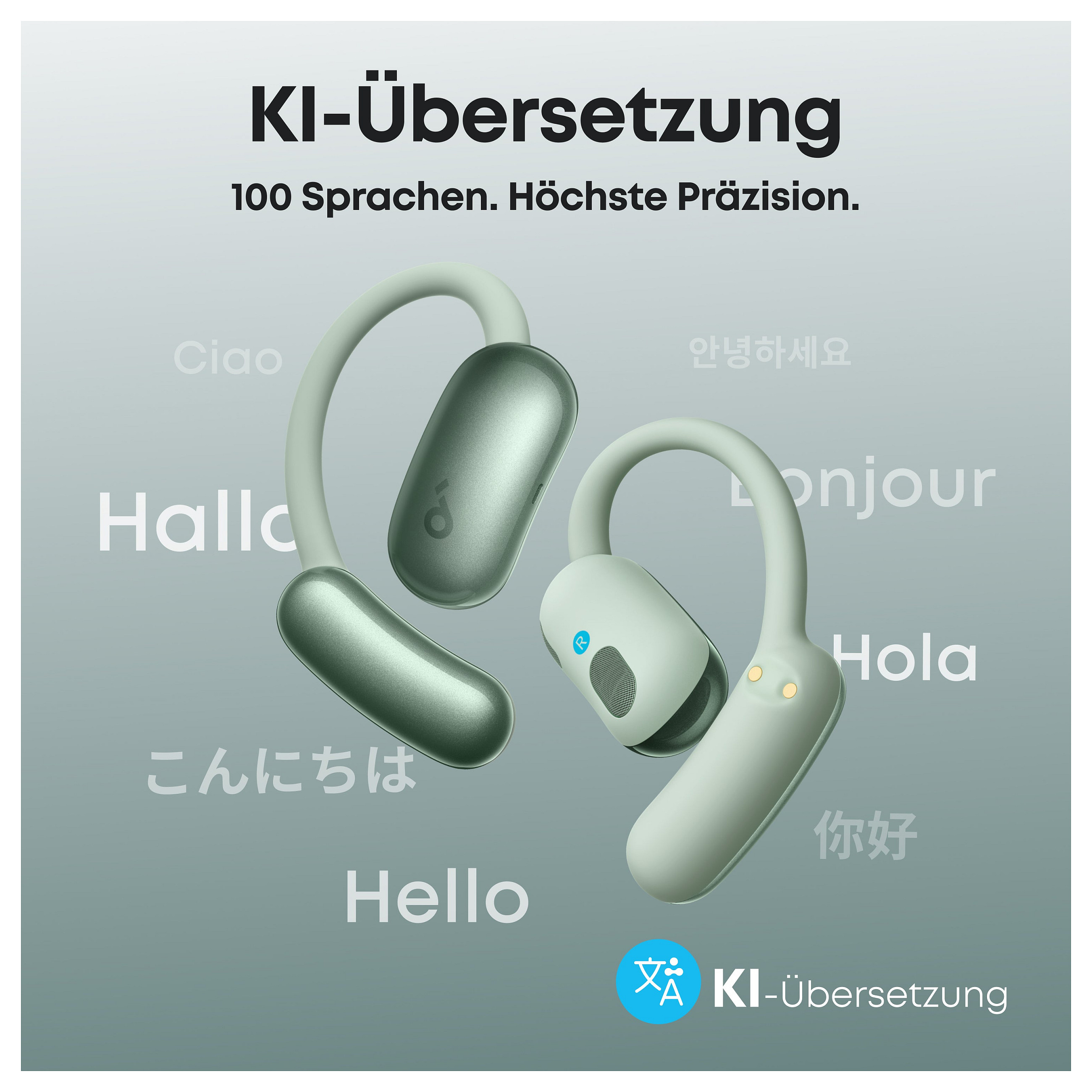Slušalice ANKER Soundcore AeroFit 2 Open-Ear zelene (AI, bežične)-1