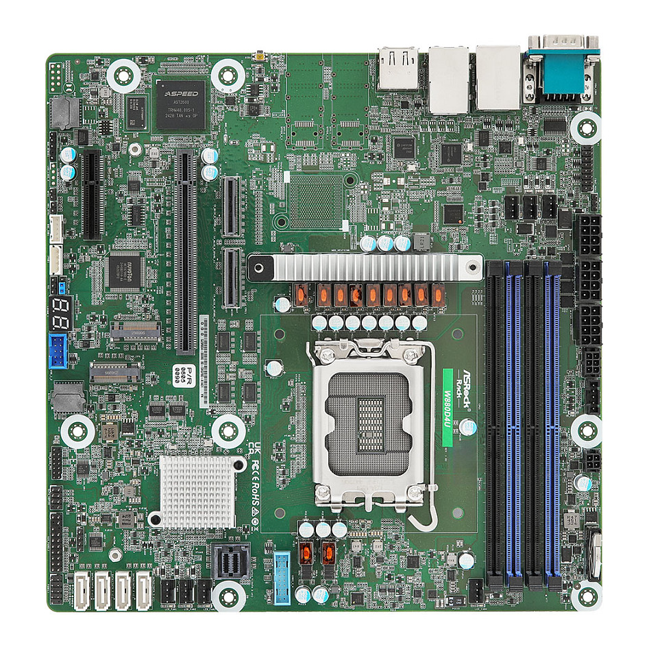 Mainboard ASROCK W880D4U (micro-atx, sockel lga 1851, single)-0