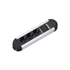 Utičnica BACHMANN PRIMO 3x Schutzkontakt (aluminij, 1,75m)