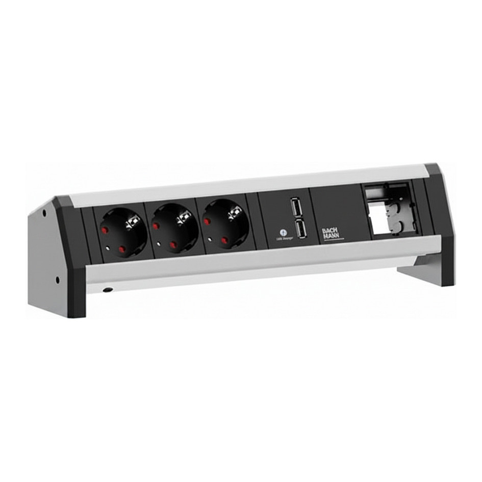 Utičnica BACHMANN DESK 3x Schutzkontakt 1x USB Charger 1x ABD GST18