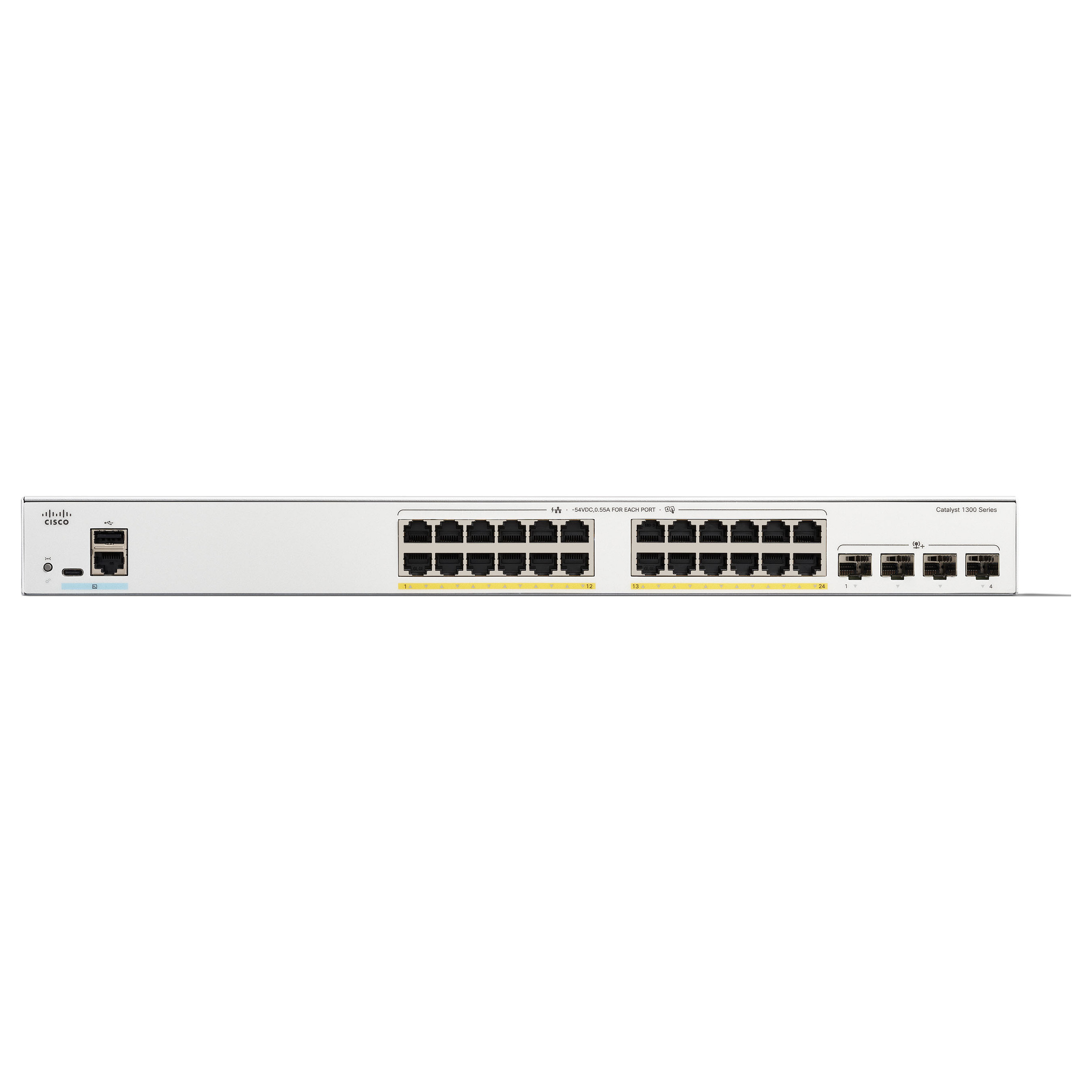 Prekidač CISCO Catalyst 1300-24P-4X M (24 porta, PoE+)-1