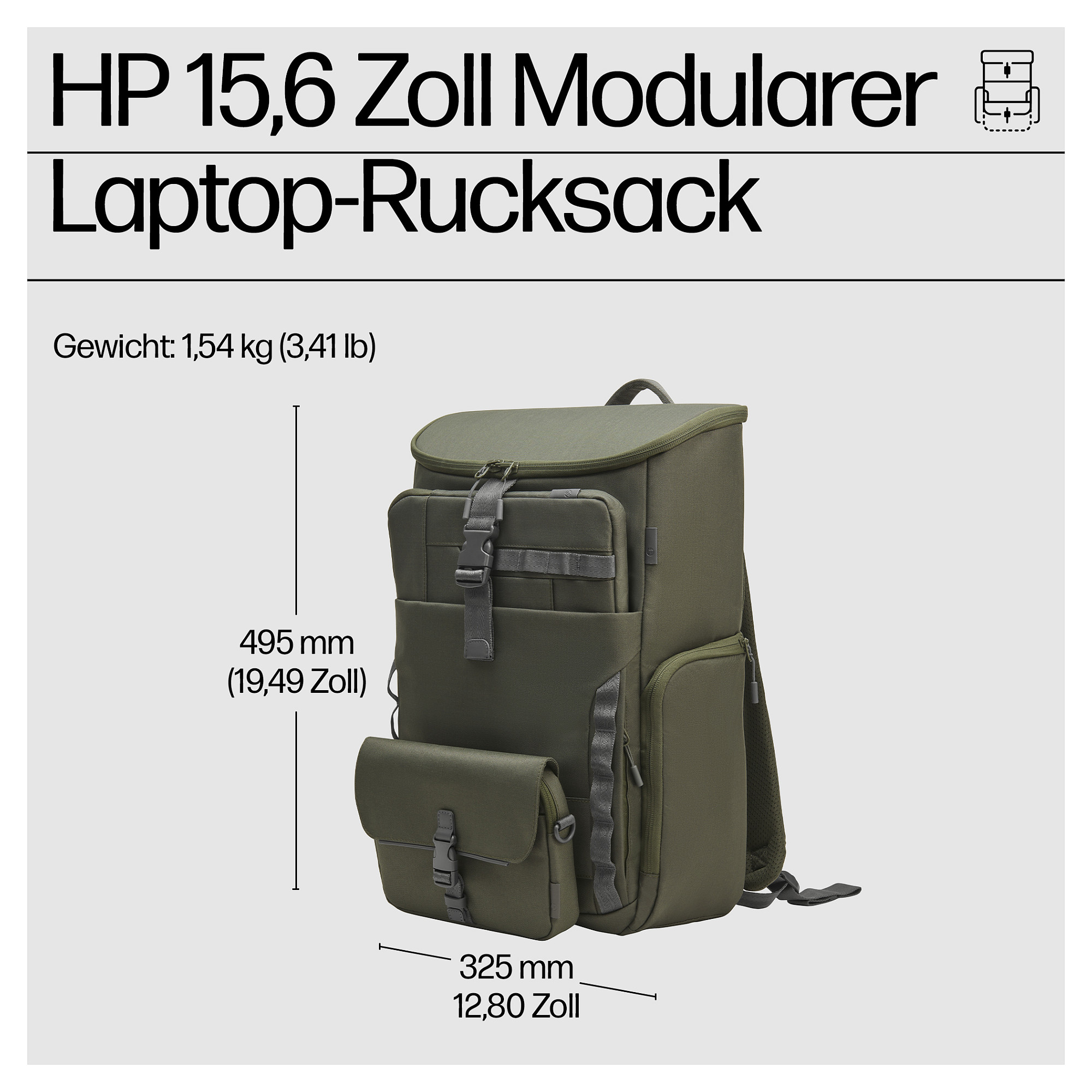 Laptop HP 39,62cm 15,6Zoll Modular Backpack-10