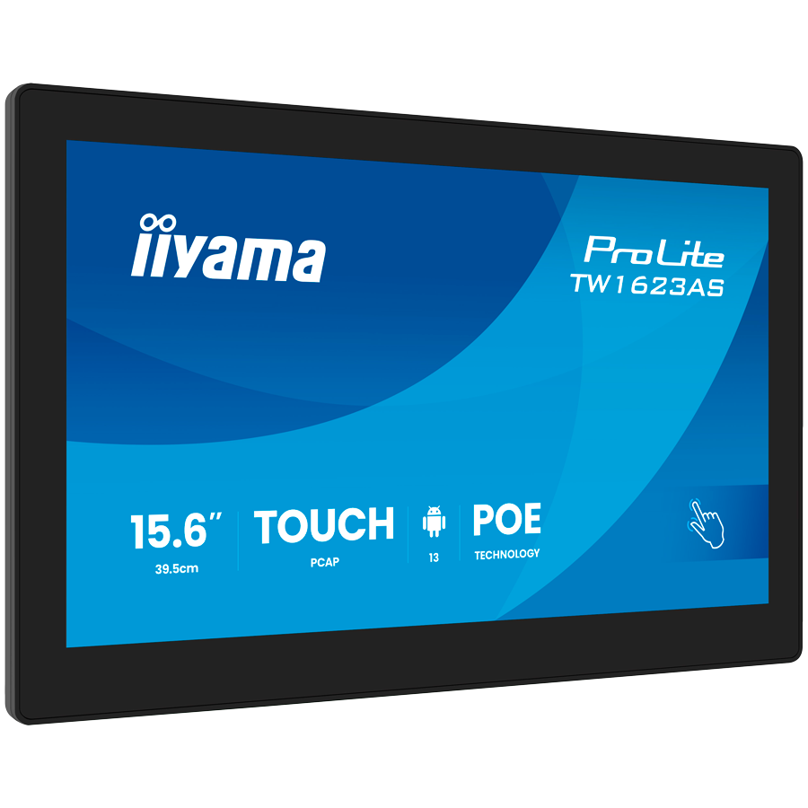 Monitor IIYAMA ProLite TW1623AS-B3P 39,5cm/15,6" (1920x1080) IPS 30ms 60Hz HDMI USB LAN PoE VESA Speaker Black-12