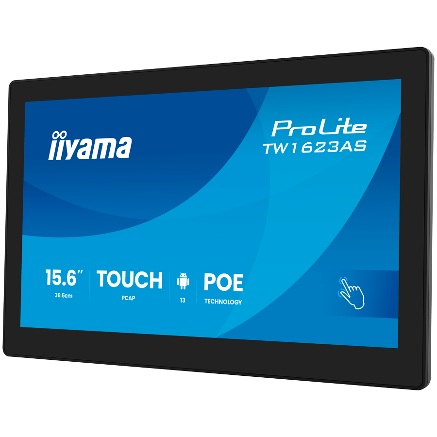 Monitor IIYAMA ProLite TW1623AS-B3P 39,5cm/15,6" (1920x1080) IPS 30ms 60Hz HDMI USB LAN PoE VESA Speaker Black-13