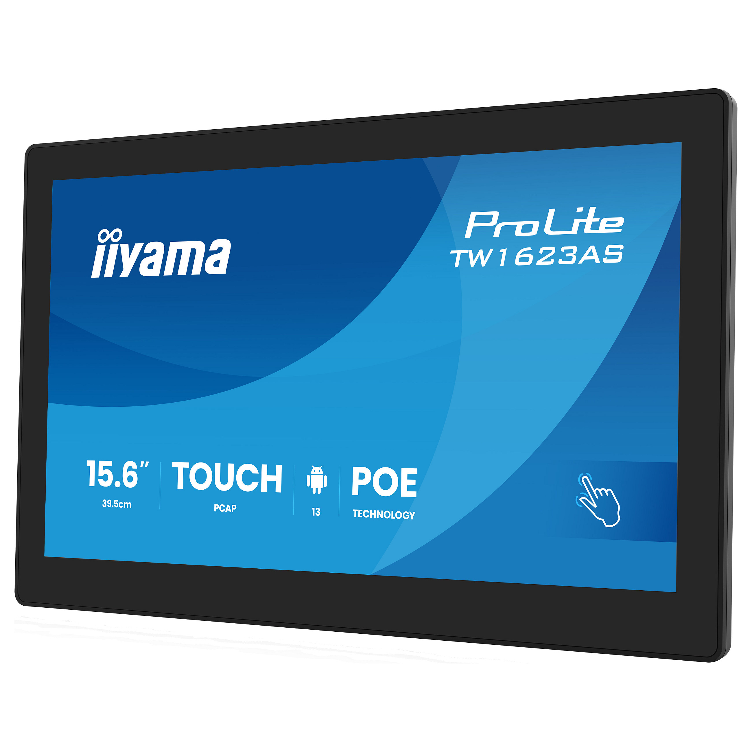 Monitor IIYAMA ProLite TW1623AS-B3P 39,5cm/15,6" (1920x1080) IPS 30ms 60Hz HDMI USB LAN PoE VESA Speaker Black-2