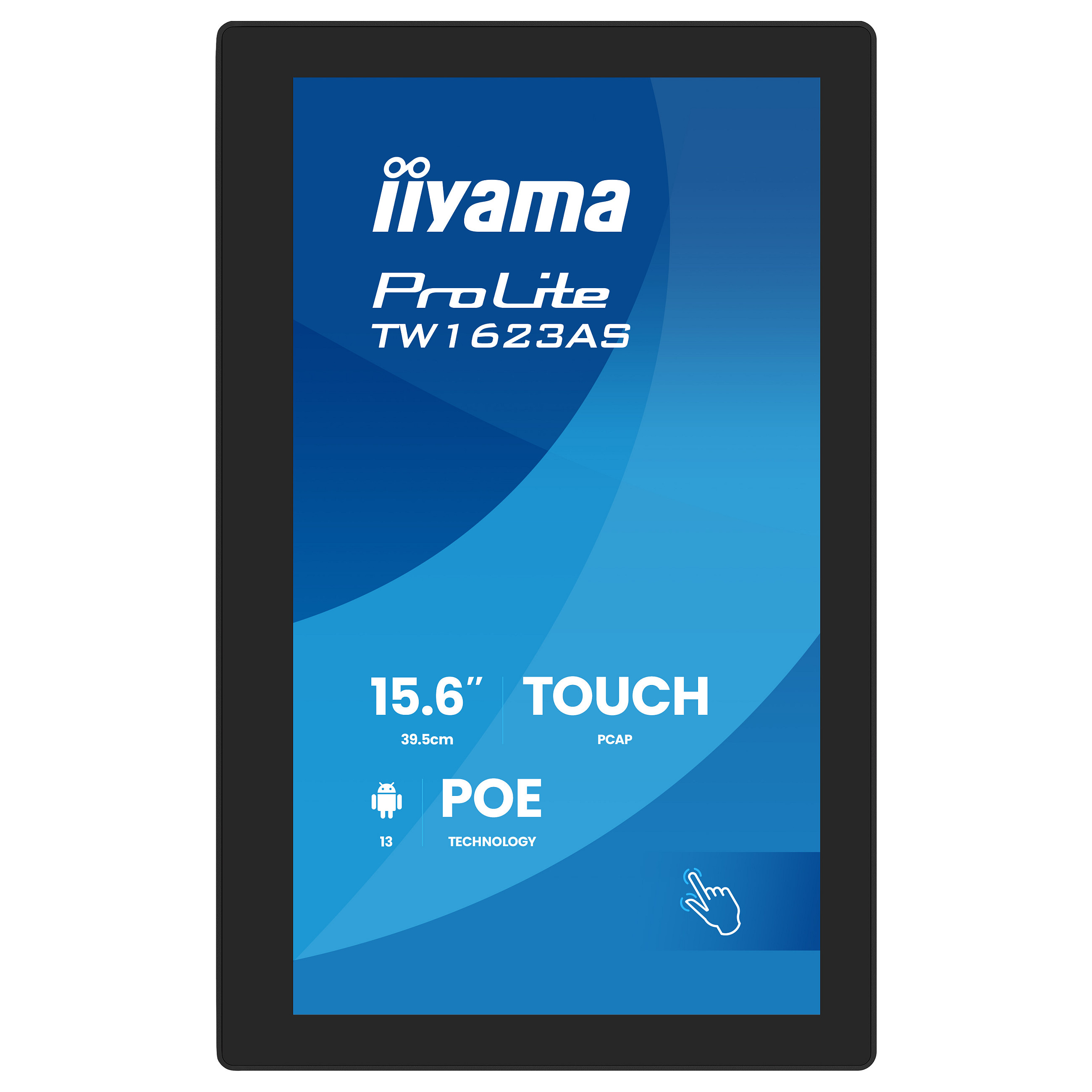 Monitor IIYAMA ProLite TW1623AS-B3P 39,5cm/15,6" (1920x1080) IPS 30ms 60Hz HDMI USB LAN PoE VESA Speaker Black-3