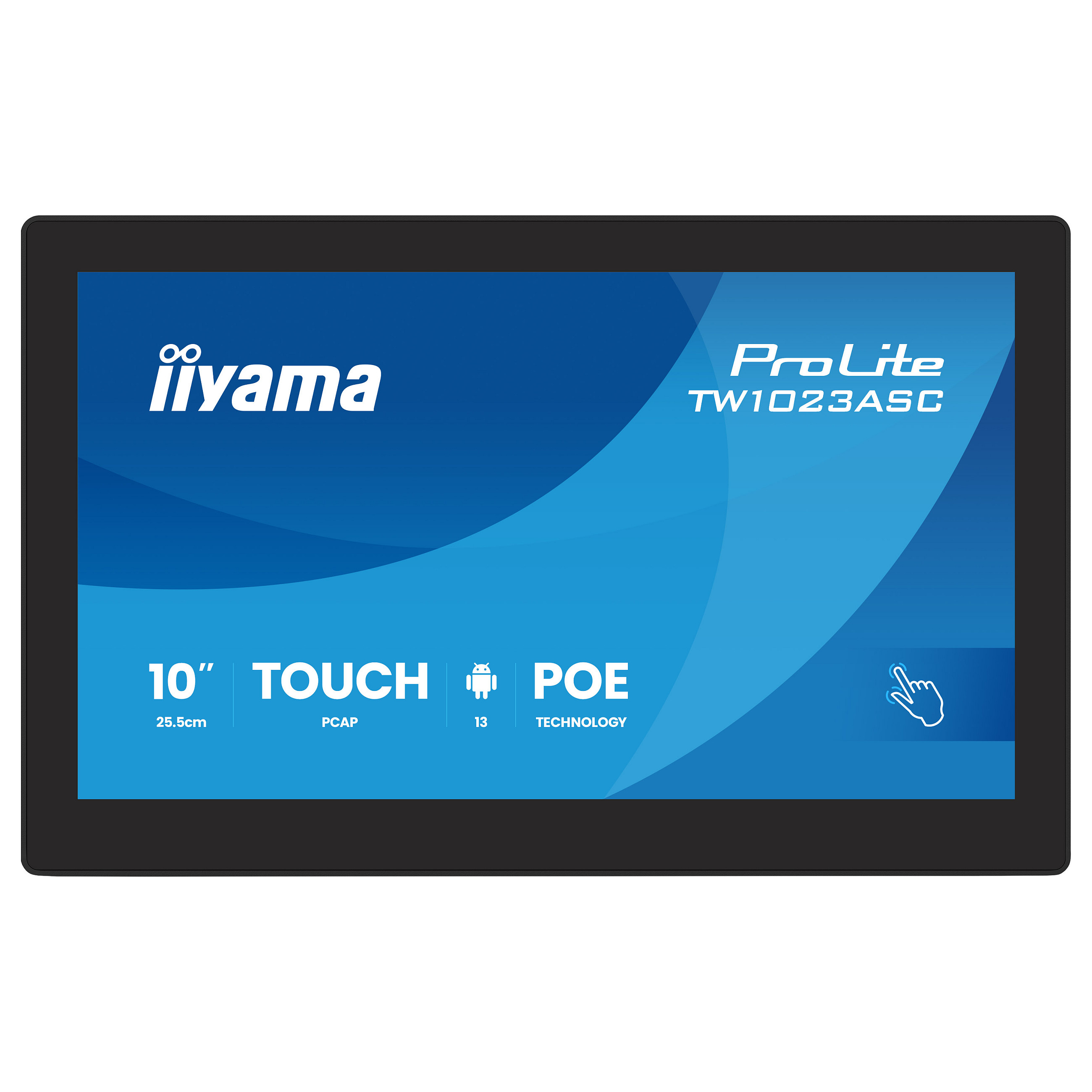 Monitor IIYAMA ProLite TW1023ASC-B3P 10,1" (1280x800) IPS 25ms 60Hz HDMI USB LAN PoE Webcam Mic Speaker Black-1