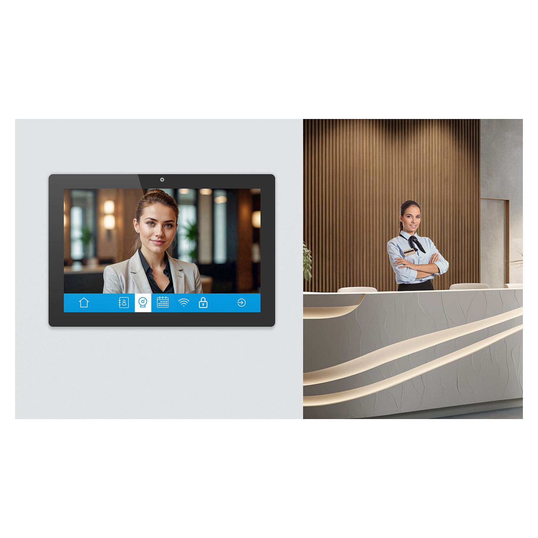 Monitor IIYAMA ProLite TW1023ASC-B3P 10,1" (1280x800) IPS 25ms 60Hz HDMI USB LAN PoE Webcam Mic Speaker Black-10