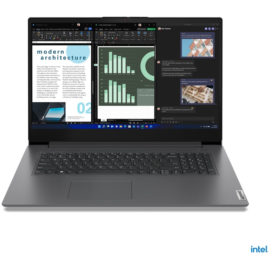 Laptop LENOVO V17-IRU (17.3", FHD, Intel U300, 8GB, 512GBSSD, W11H) – internacionalna non HR tipkovnica