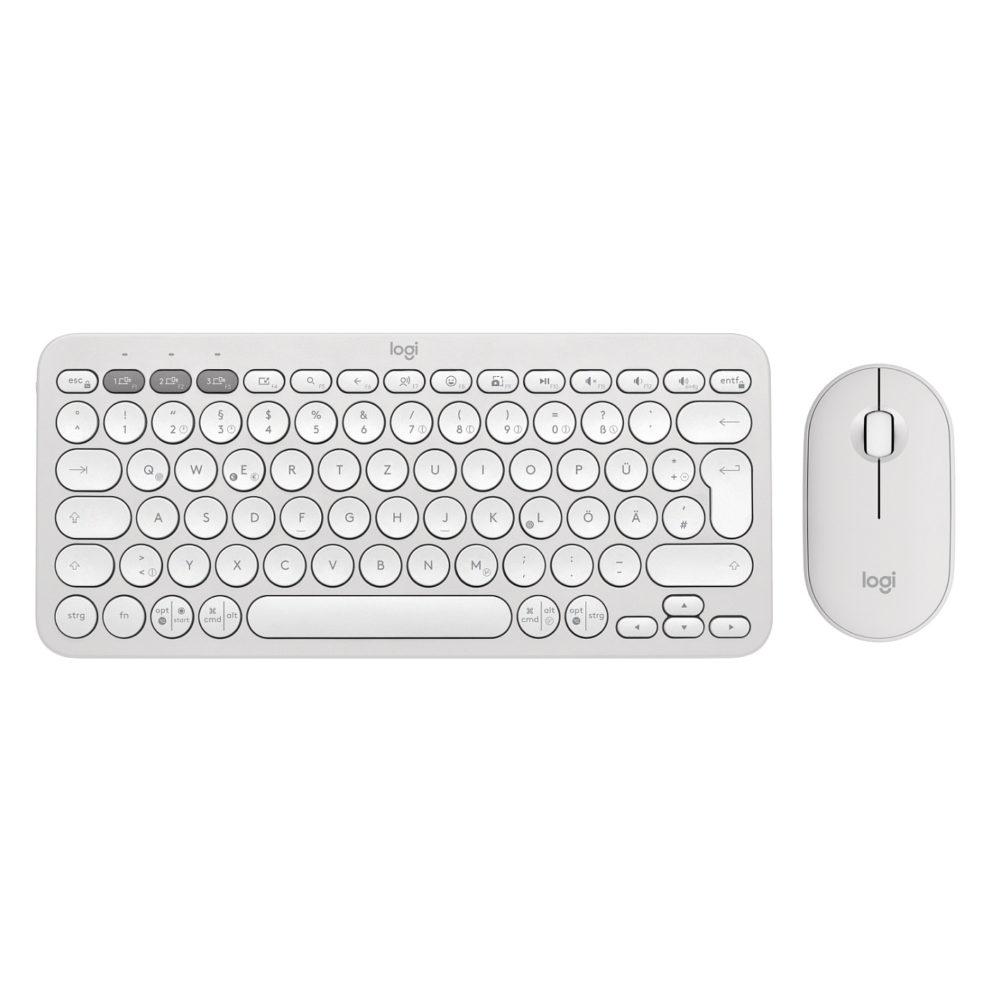 Tipkovnica LOGITECH Pebble 2 Combo Set (bežična, njemačka) – internacionalna non HR tipkovnica-0