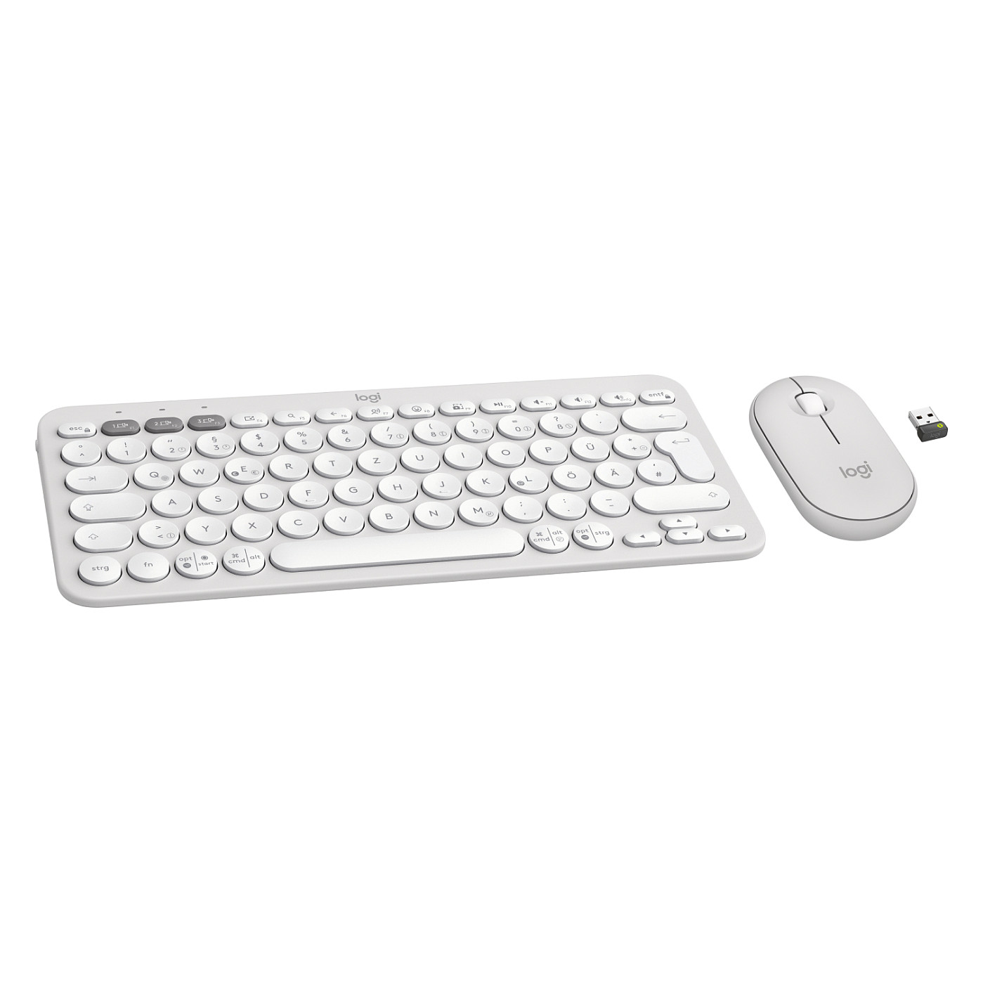 Tipkovnica LOGITECH Pebble 2 Combo Set (bežična, njemačka) – internacionalna non HR tipkovnica-1