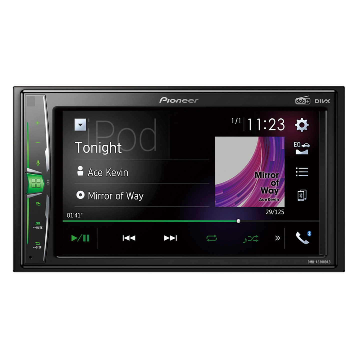 Multimedijalni auto radio Pioneer DMH-A3300DAB (2-DIN, 6.2", DAB+, Bluetooth, WebLink, USB)-0