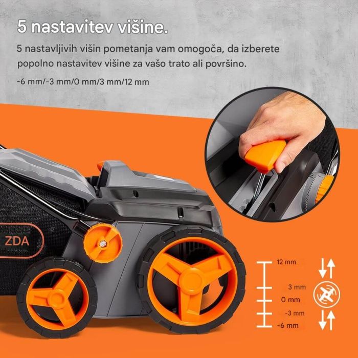 Električna četka za umjetnu travu VONHAUS 1800W (1800w, radna širina 38 cm, košara 45l)-4