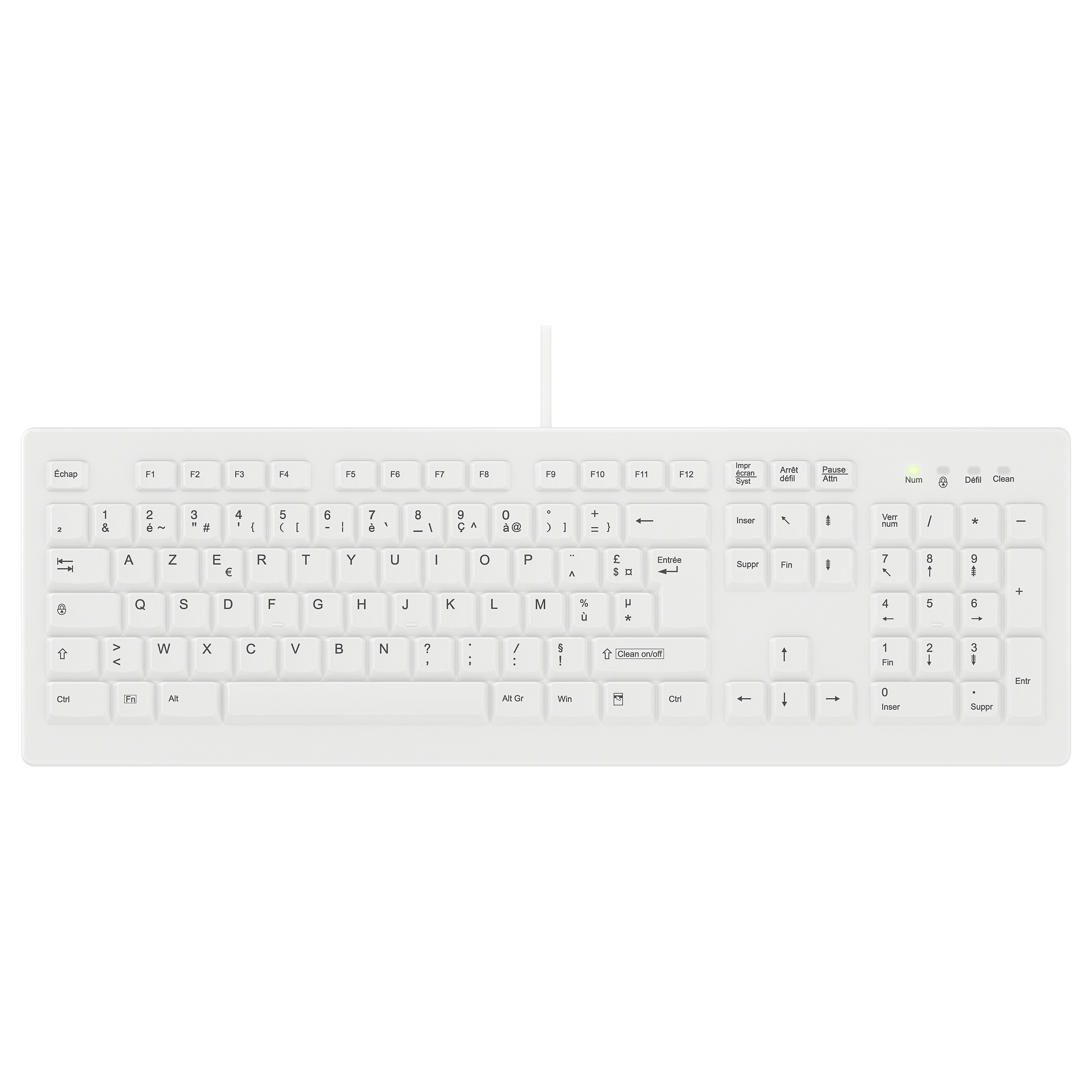 Tipkovnica CHERRY AK-C8100F-U1-W/FR, USB, AZERTY, FR – internacionalna non HR tipkovnica