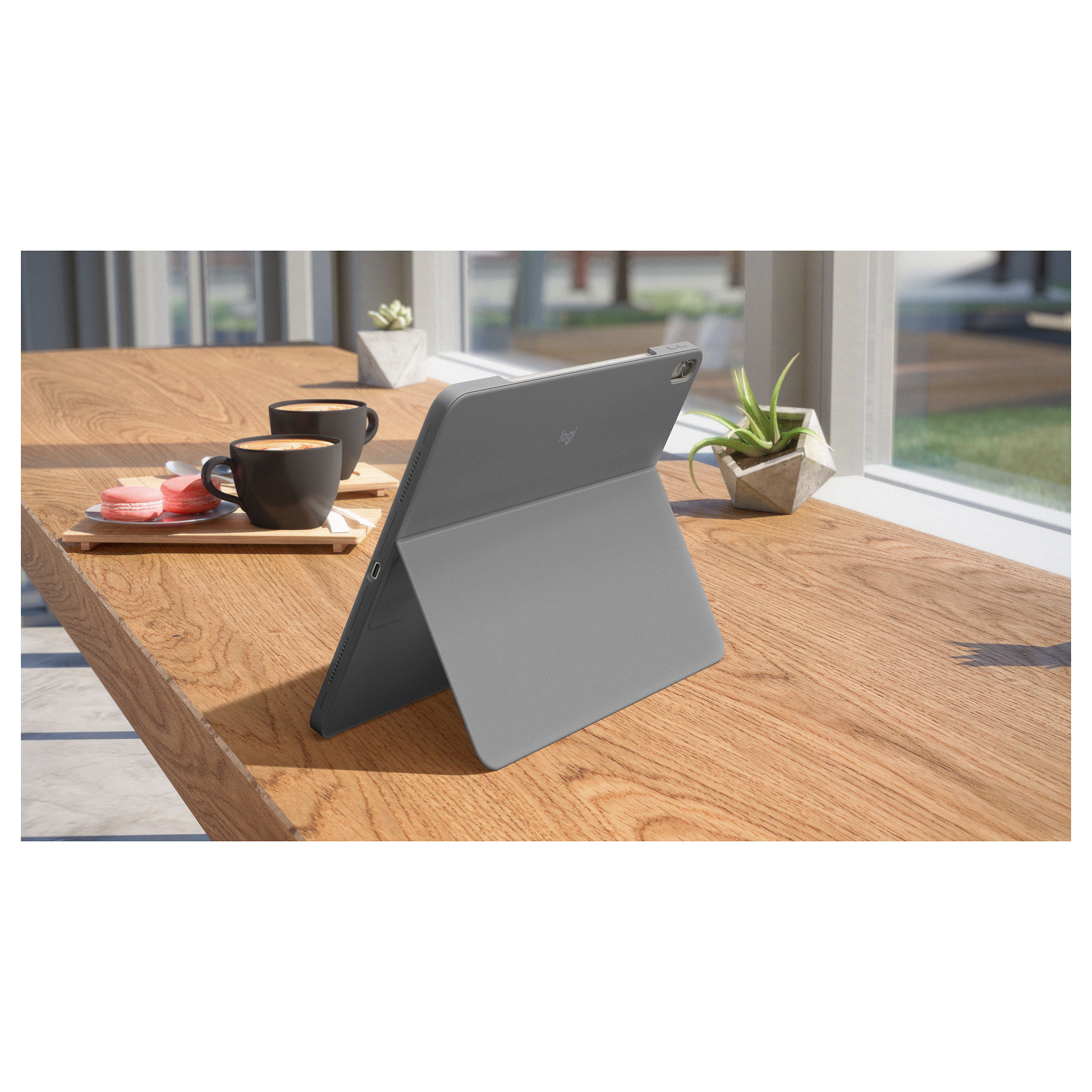 Tipkovnica s kućištem LOGITECH Combo Touch za iPad Air 13" (M2), US Int'l Layout, Oxford Grey-8