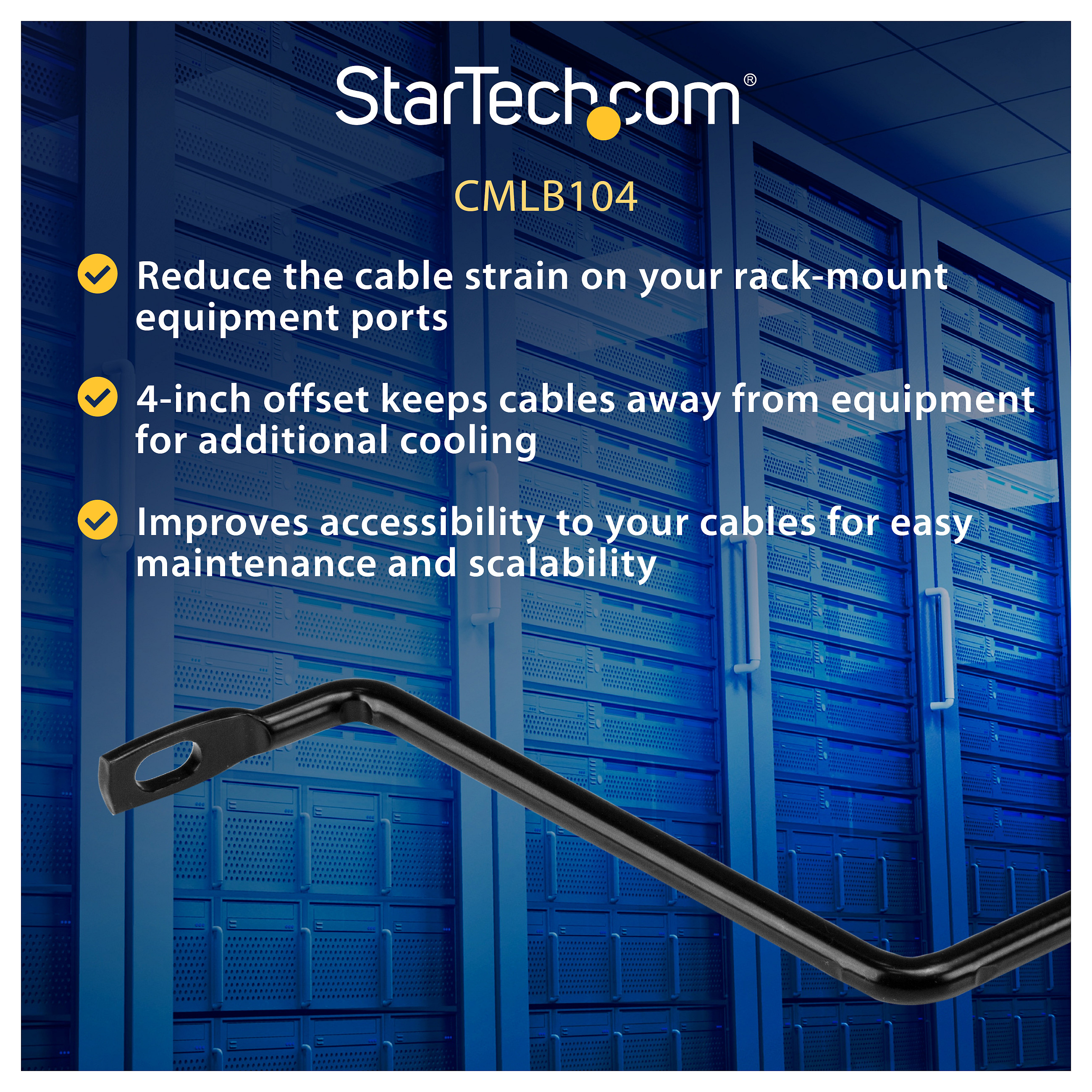Vodilica za kabele STARTECH Lacing Bars (104mm)-4
