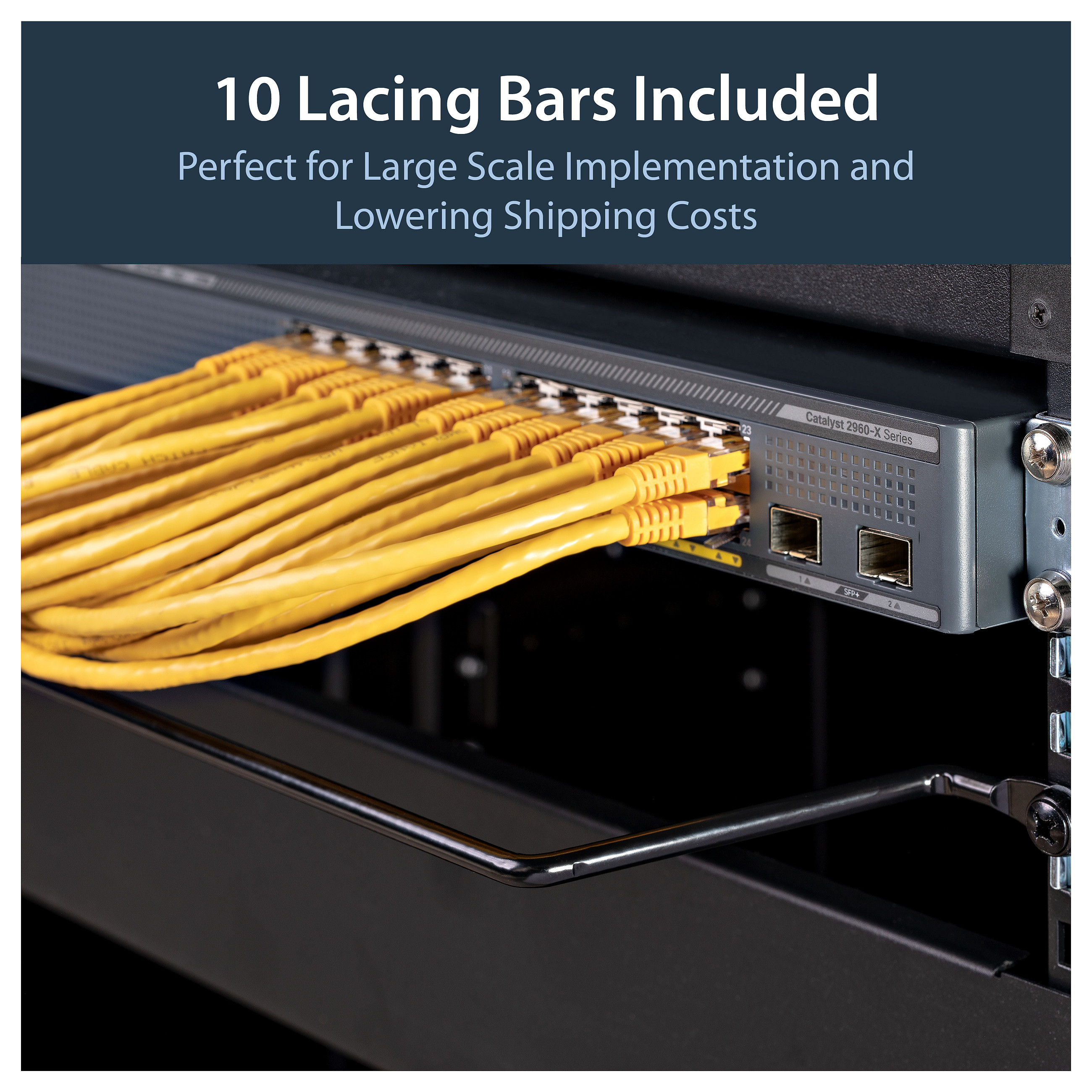 Vodilica za kabele STARTECH Lacing Bars (104mm)-5