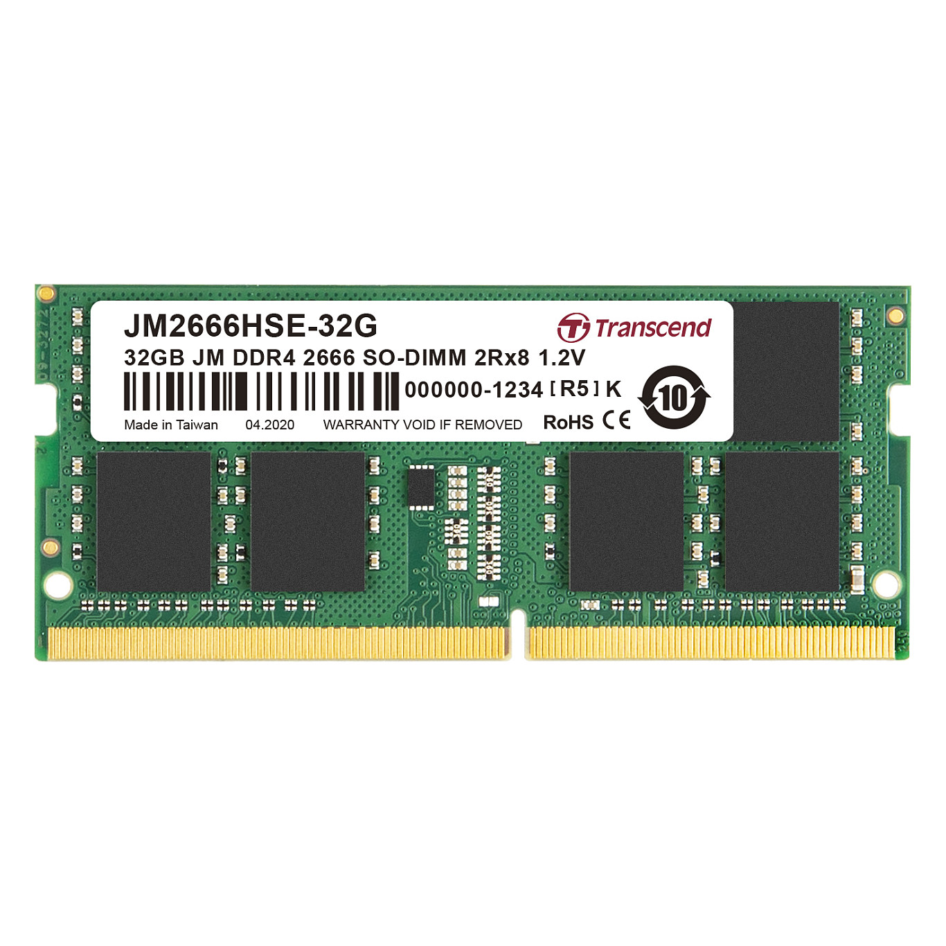RAM memorija TRANSCEND JM (32gb, ddr4, 2666mhz, so-dimm, cl19, 1.2v)-1