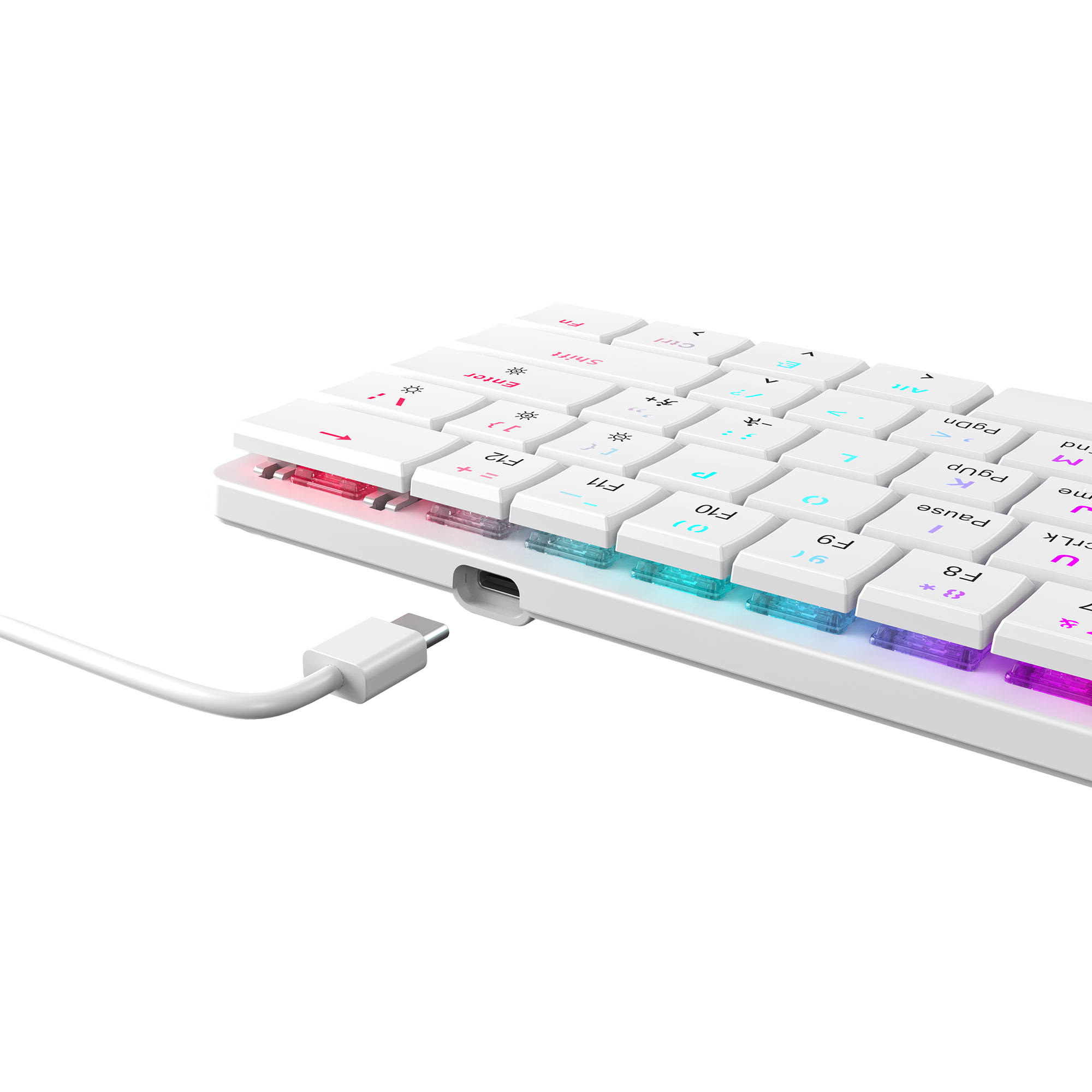 White Shark KEYBOARD GK-006221 NAGAMAKI White-Mechanical / US-BLUE.SW-14