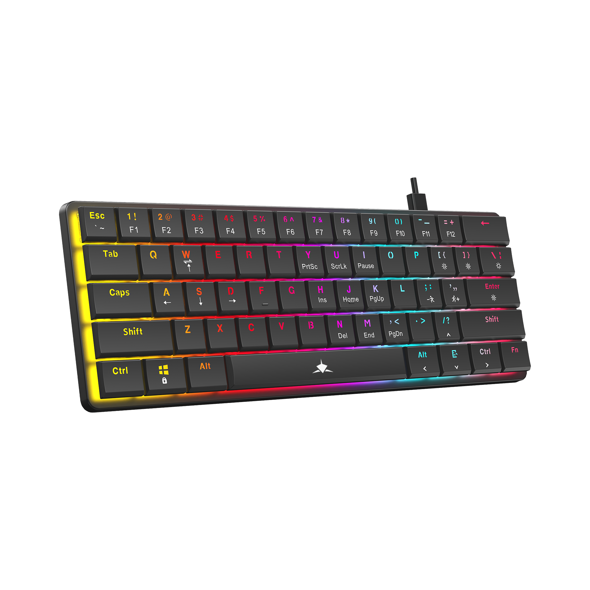 White Shark KEYBOARD GK-006121 NAGAMAKI Black-Mechanical / US-BLUE.SW-12