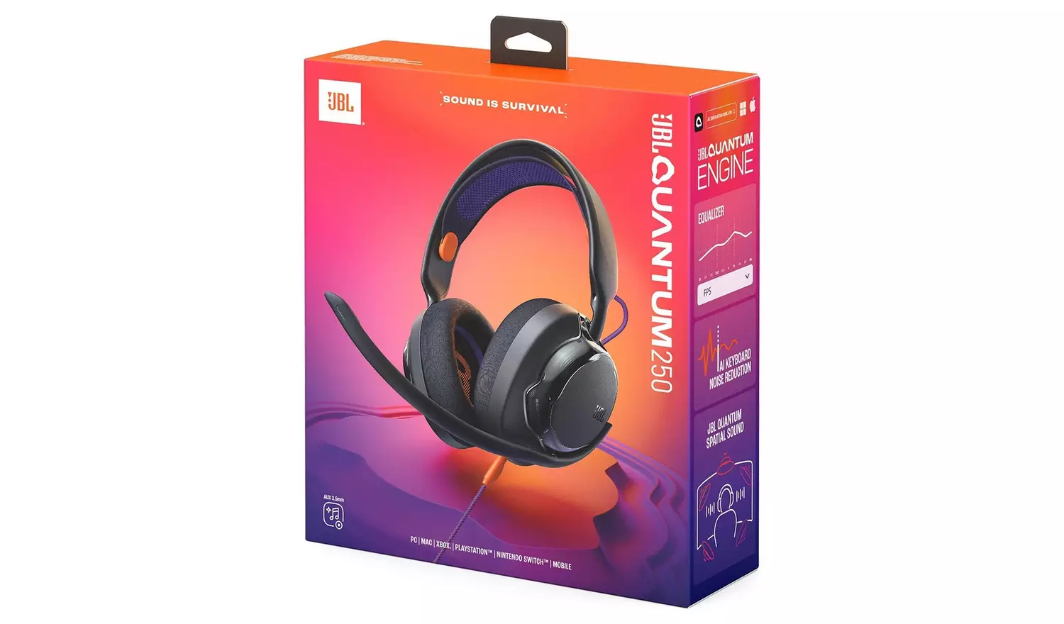 Slušalice JBL QUANTUM 250 (gaming, žične, crne)-4
