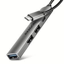 USB Hub AXAGON HUE-STC (4-portni, usb-c, 12cm kabel)