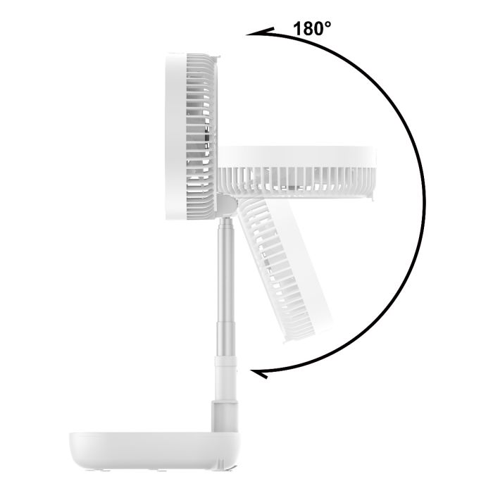 Sklopivi ventilator BECOOL BCFFANBAT2601 (punjiva baterija, do 80cm, bijeli)-0
